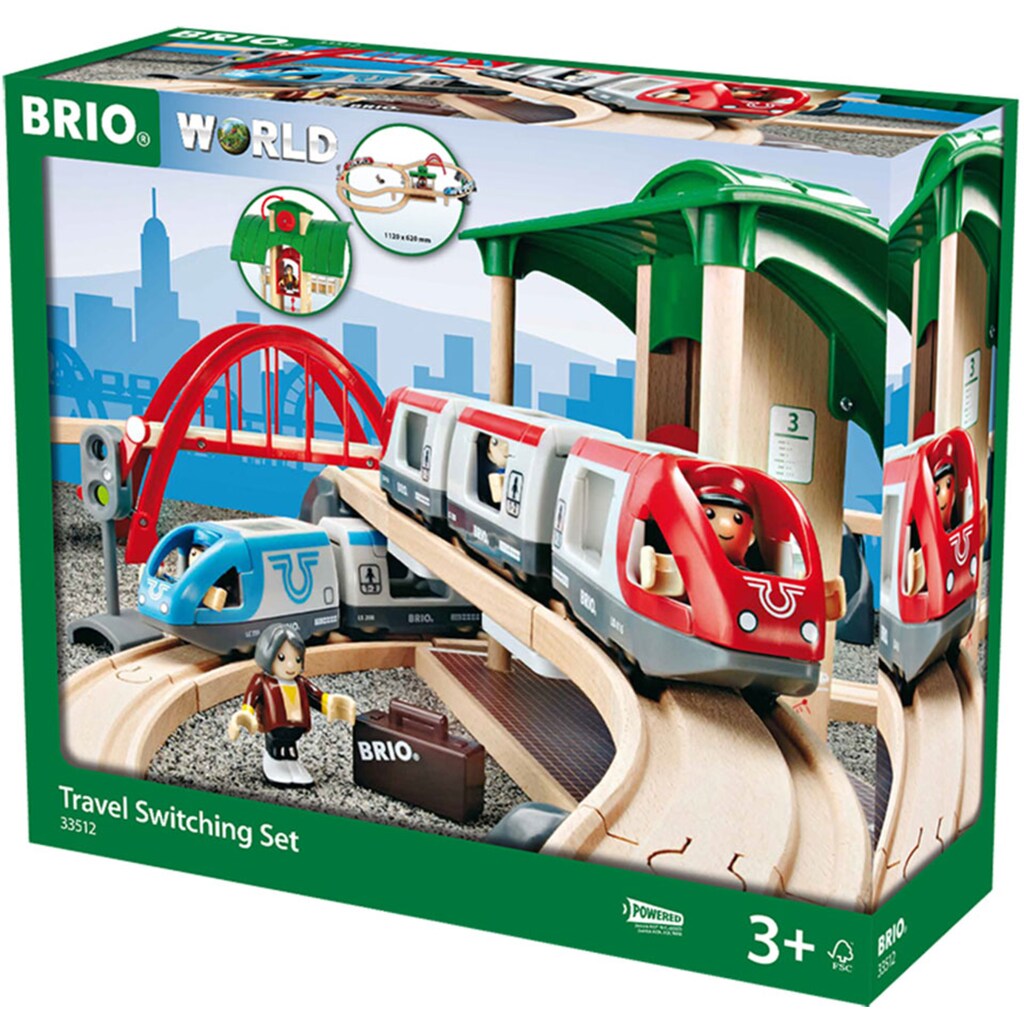 BRIO® Spielzeug-Eisenbahn »BRIO® WORLD, Großes Bahn Reisezug Set«, (Set)