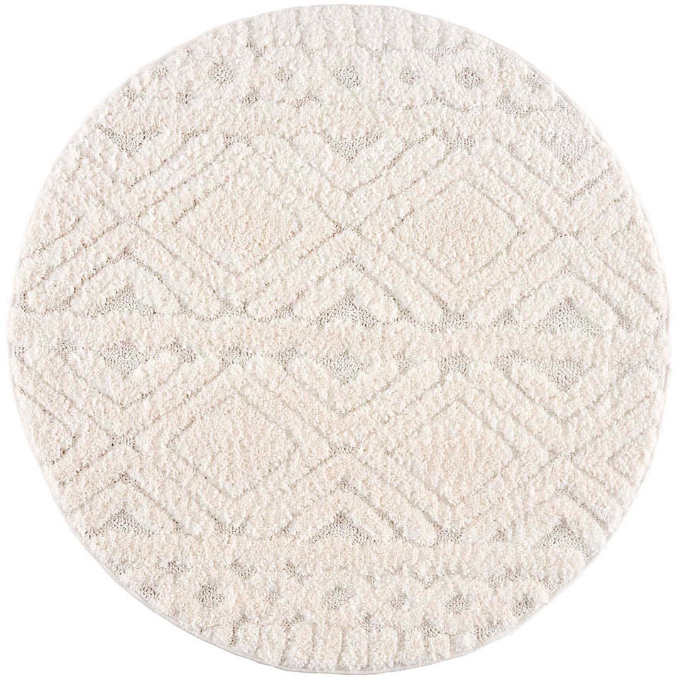 my home Hochflor-Teppich "Andro" rund 20 mm Höhe Boho Stil, weich, Hoch Tie günstig online kaufen
