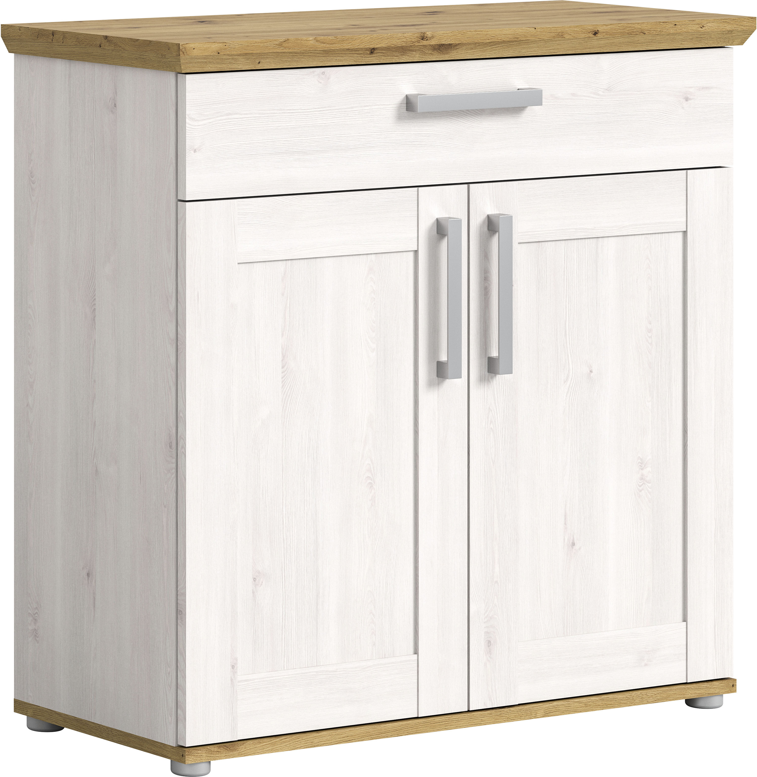 Home affaire Schuhschrank "COSENZA, Breite 95 cm, 2 Türen, 2 Böden, 1 Schubkasten" in Landhausoptik, Kommode, Anrichte, Schrank, Sideboard