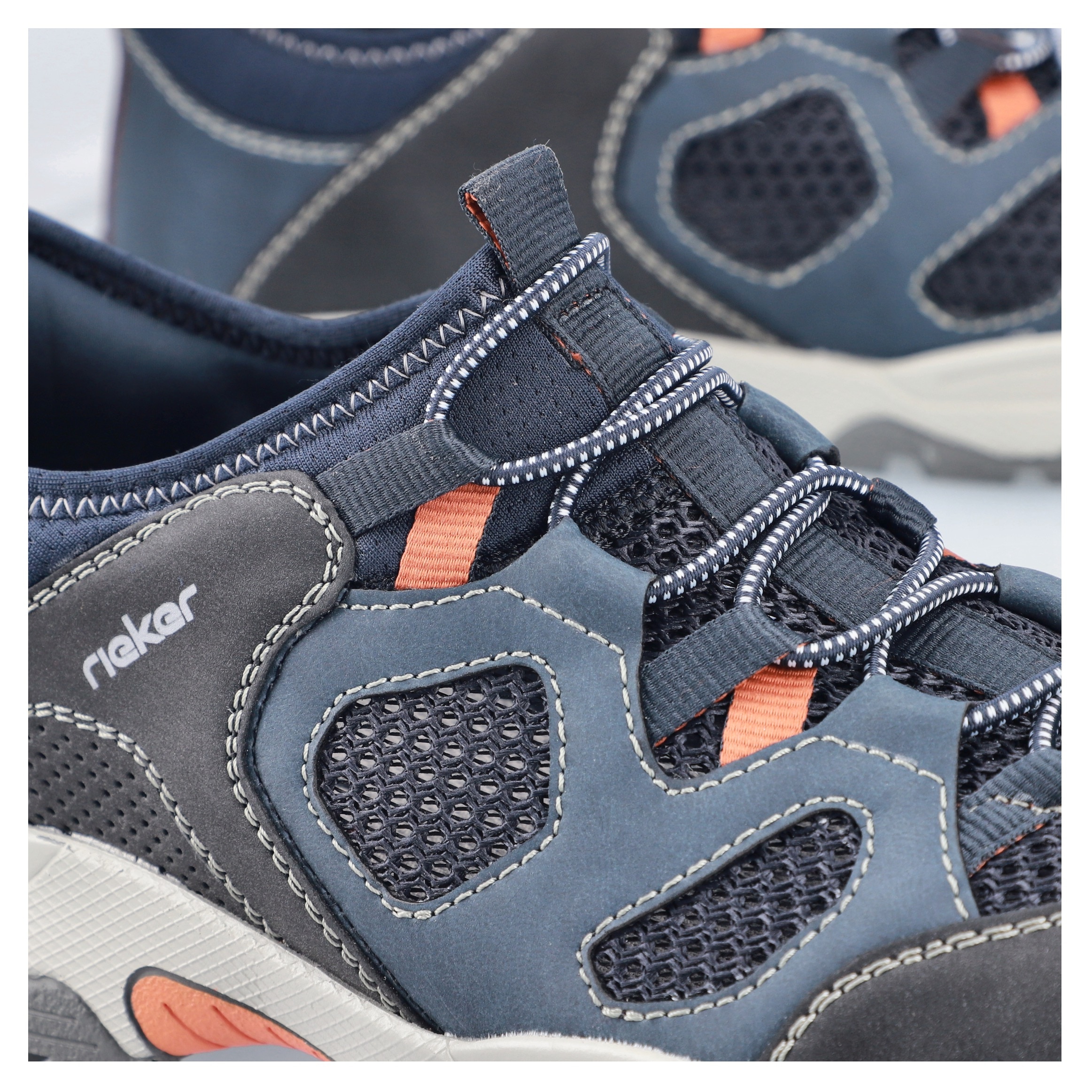 Rieker Slip-On Sneaker, Trekkingschuh, Outdoorschuh, Schlupfschuh mit Gummizug