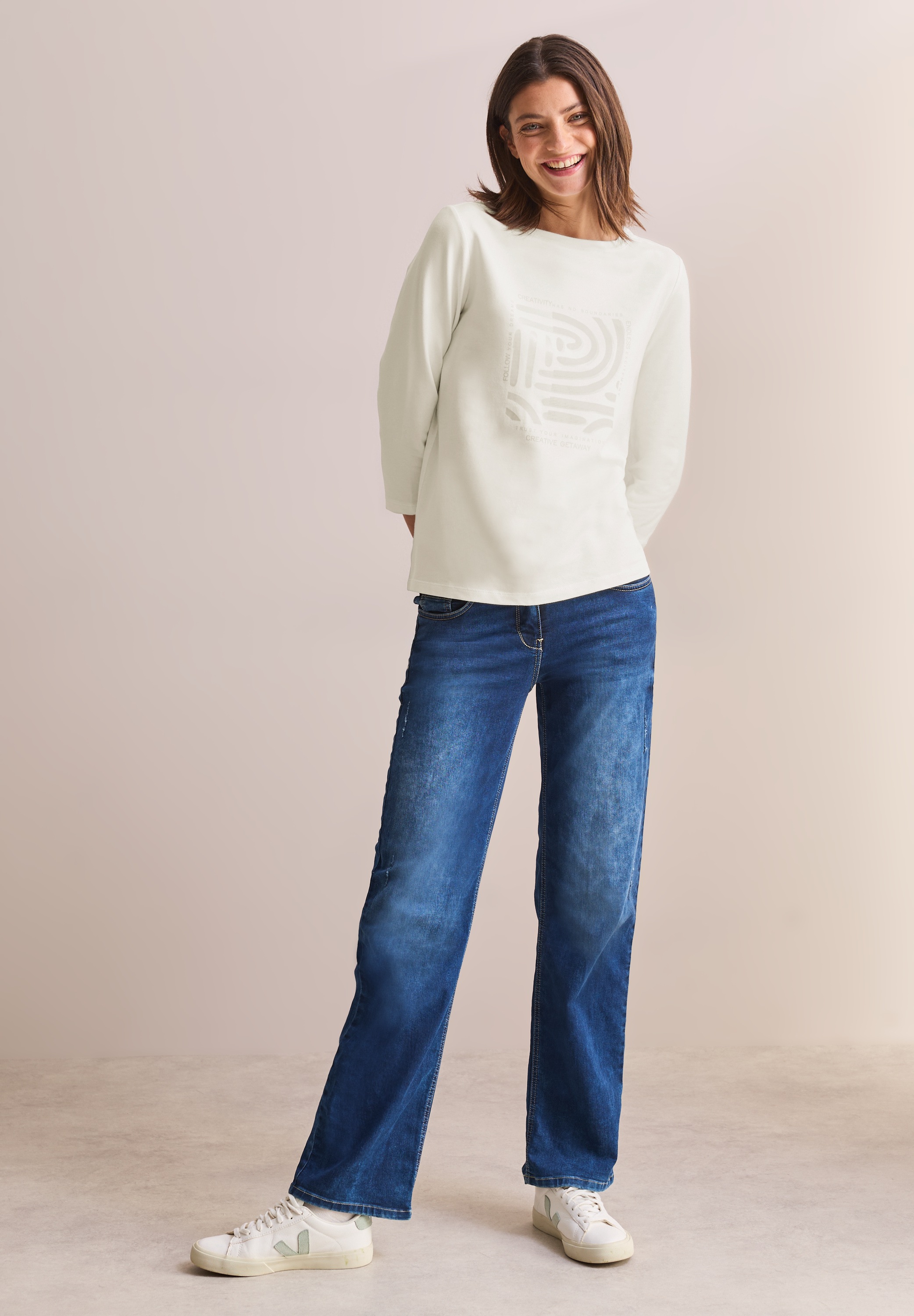 Thumbnail - Cecil Print-Shirt, mit U-Boot-Ausschnitt