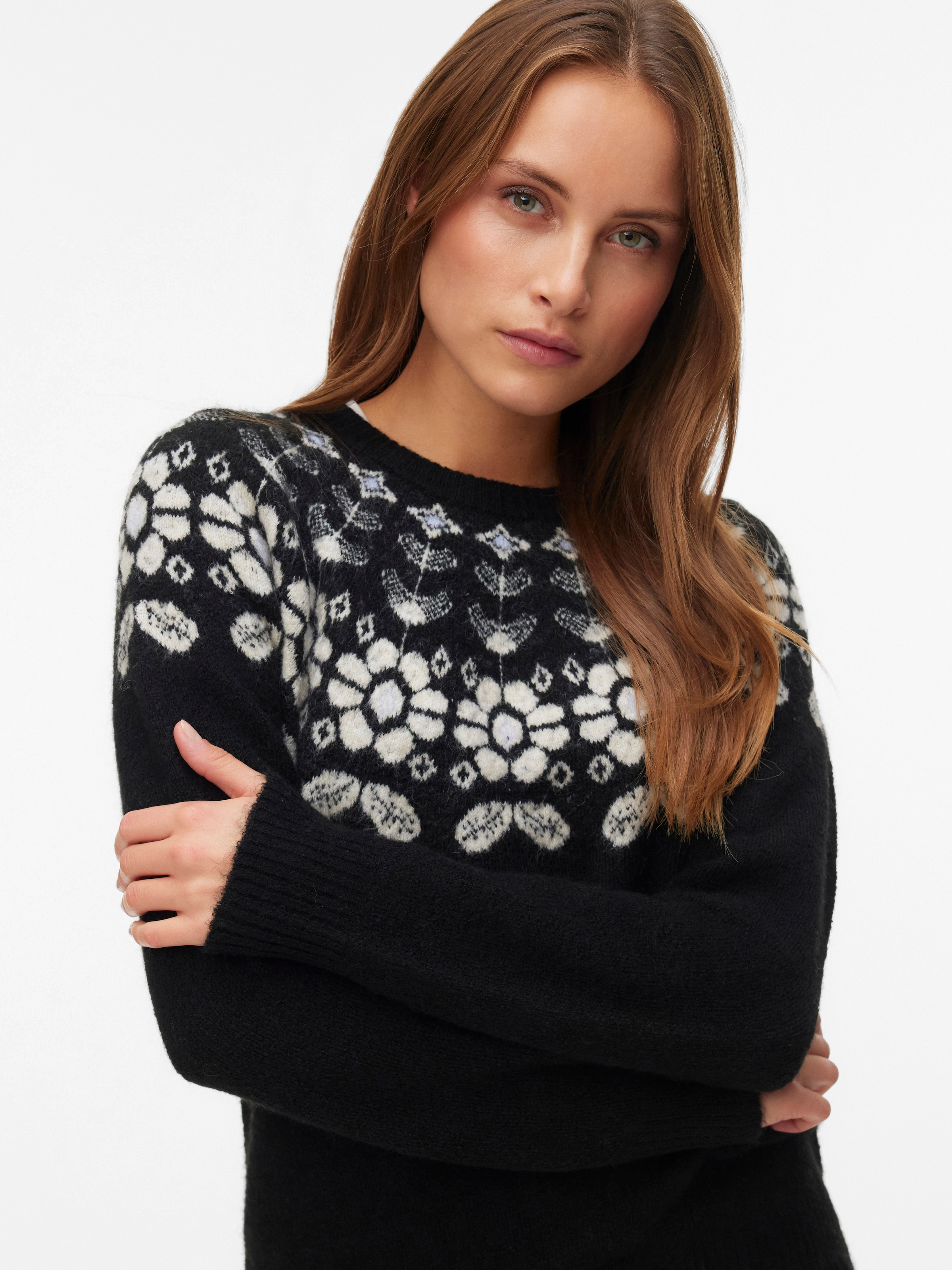Vero Moda Strickpullover "VMSIMONE LS NORDIC PULLOVER GA REP BOO" günstig online kaufen