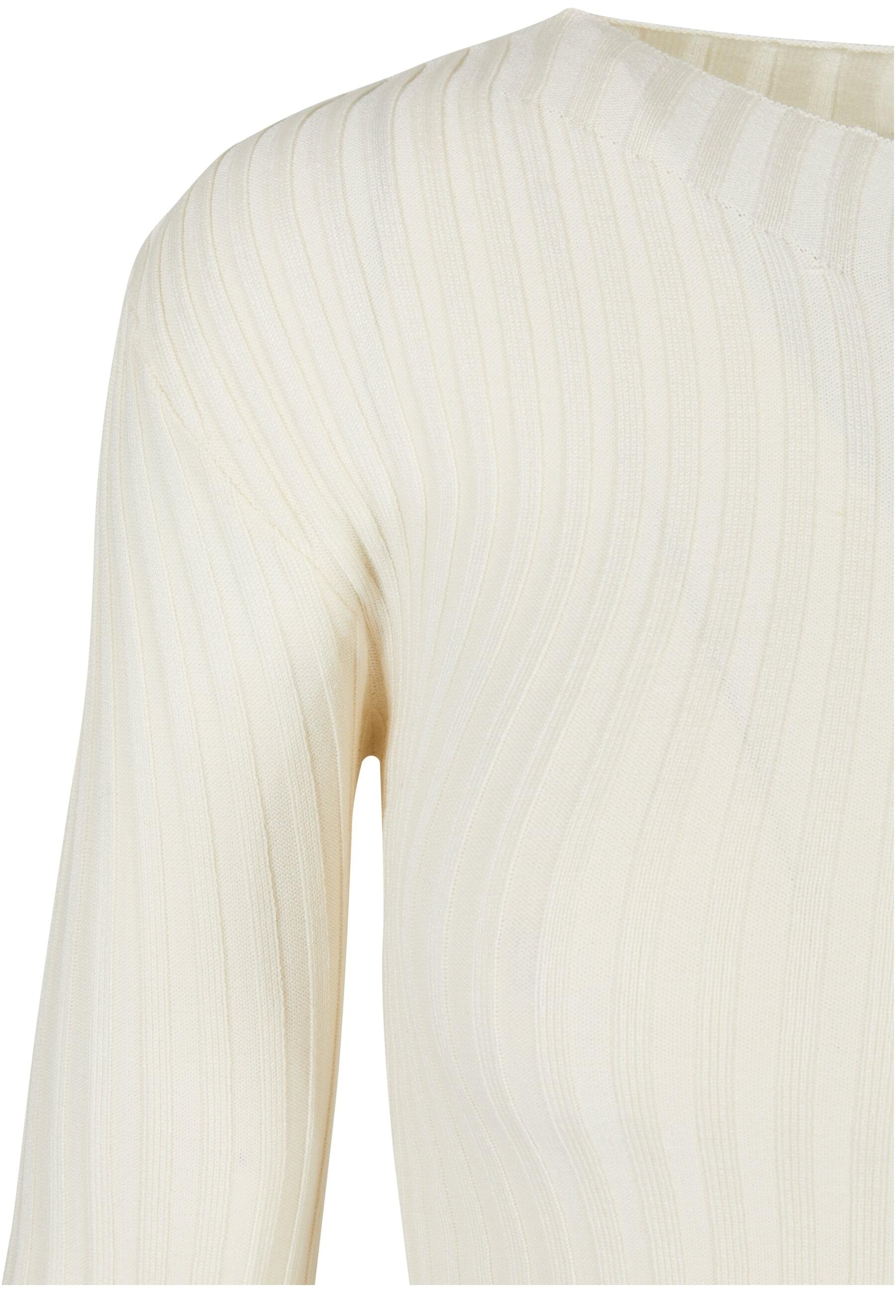 URBAN CLASSICS Rundhalspullover »Urban Classics Damen Ladies Short Rib Knit Twisted Back Sweater«, (1 tlg.)
