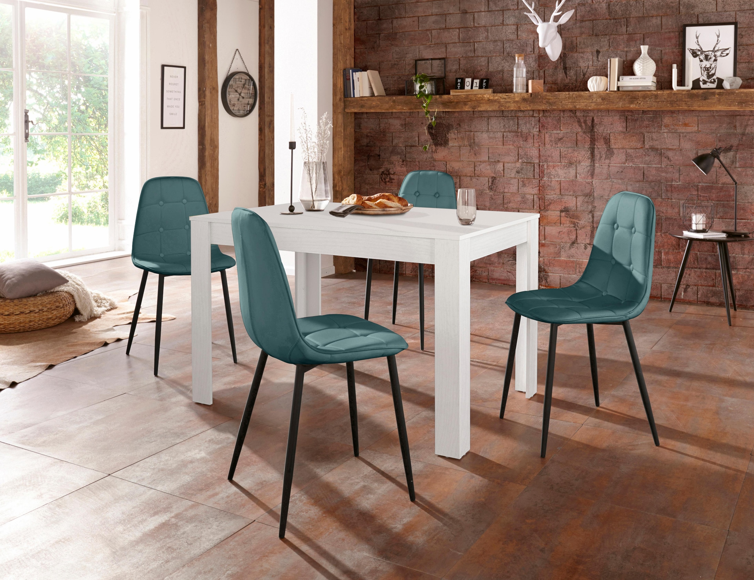 OTTO home Essgruppe Set, 5 Stk. tlg. mit Esstisch 120 cm breit günstig online kaufen