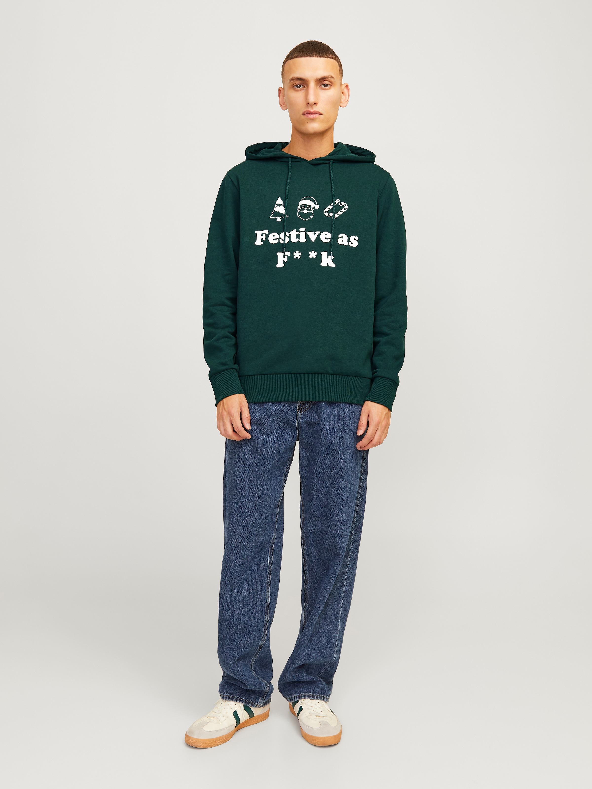 Jack & Jones Kapuzensweatshirt »JJXMAS ONE COLOR FUNNY SWEAT HOOD«
