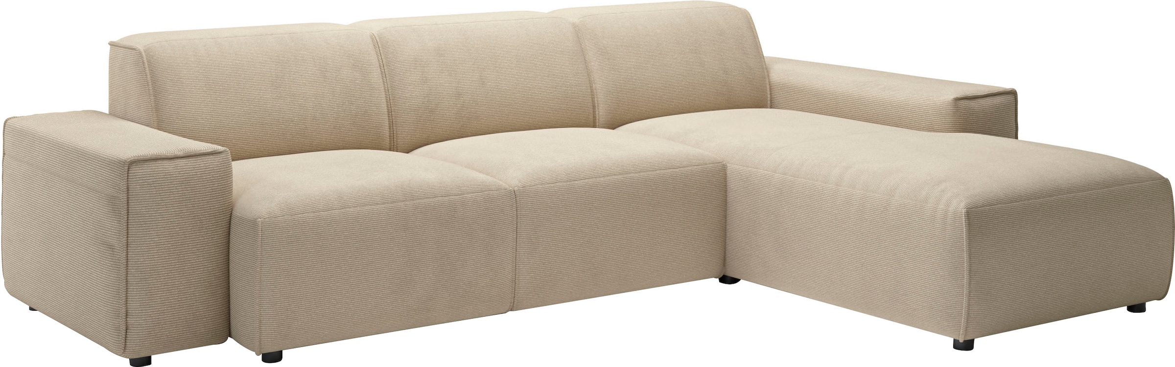 andas Ecksofa »Glimminge L-Form auch in Breitcord, Feincord + Easy care-Bezug,«, Breite 264, Zierkissen