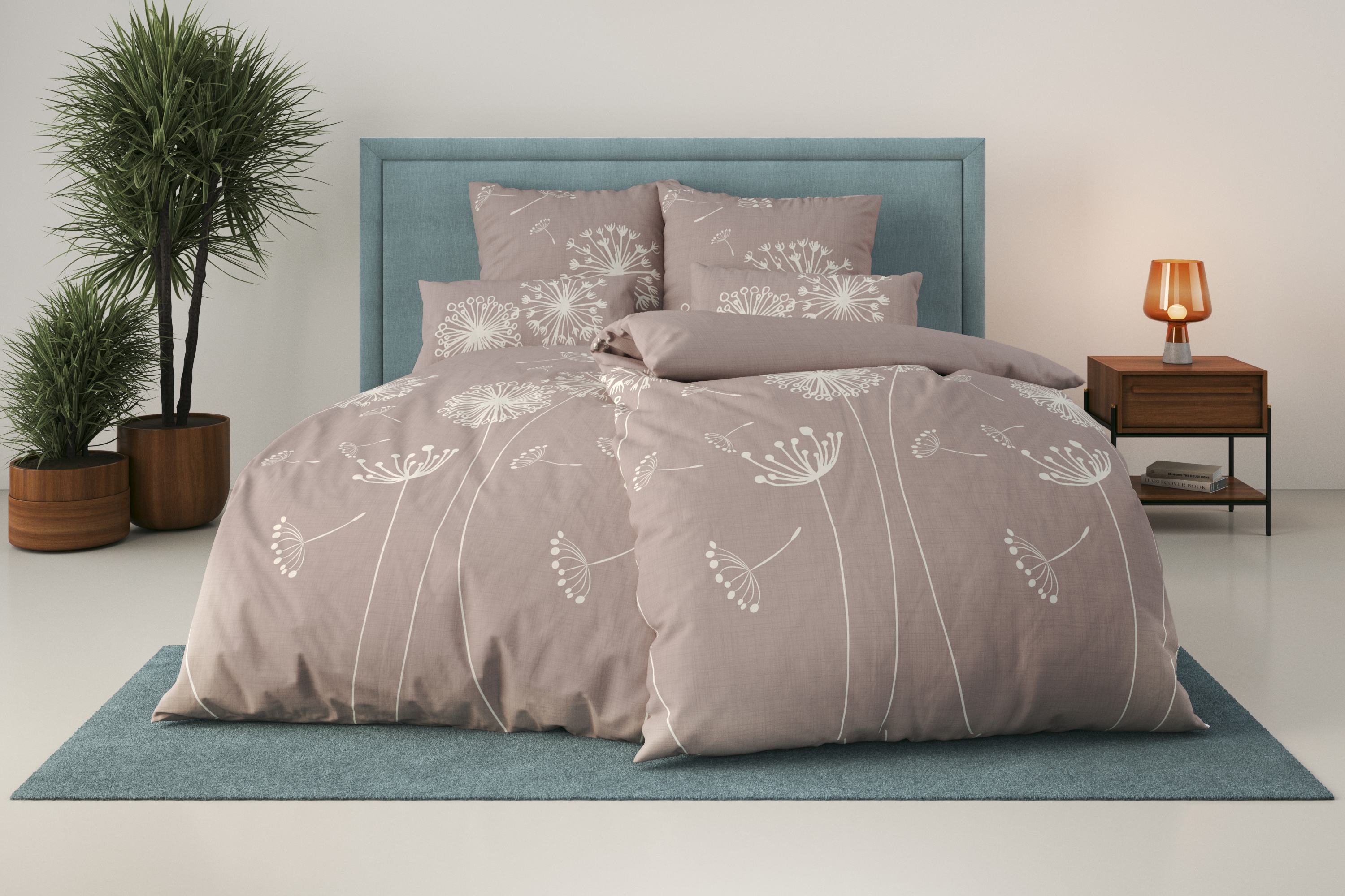 OTTO home "SOUCY in vier Qualitäten erhältlich, Leinenstruktur" 2 Stk. 100% Baumwolle, auch PREMIUM Qualitäten Renforcé-Tencel & Satin TC300