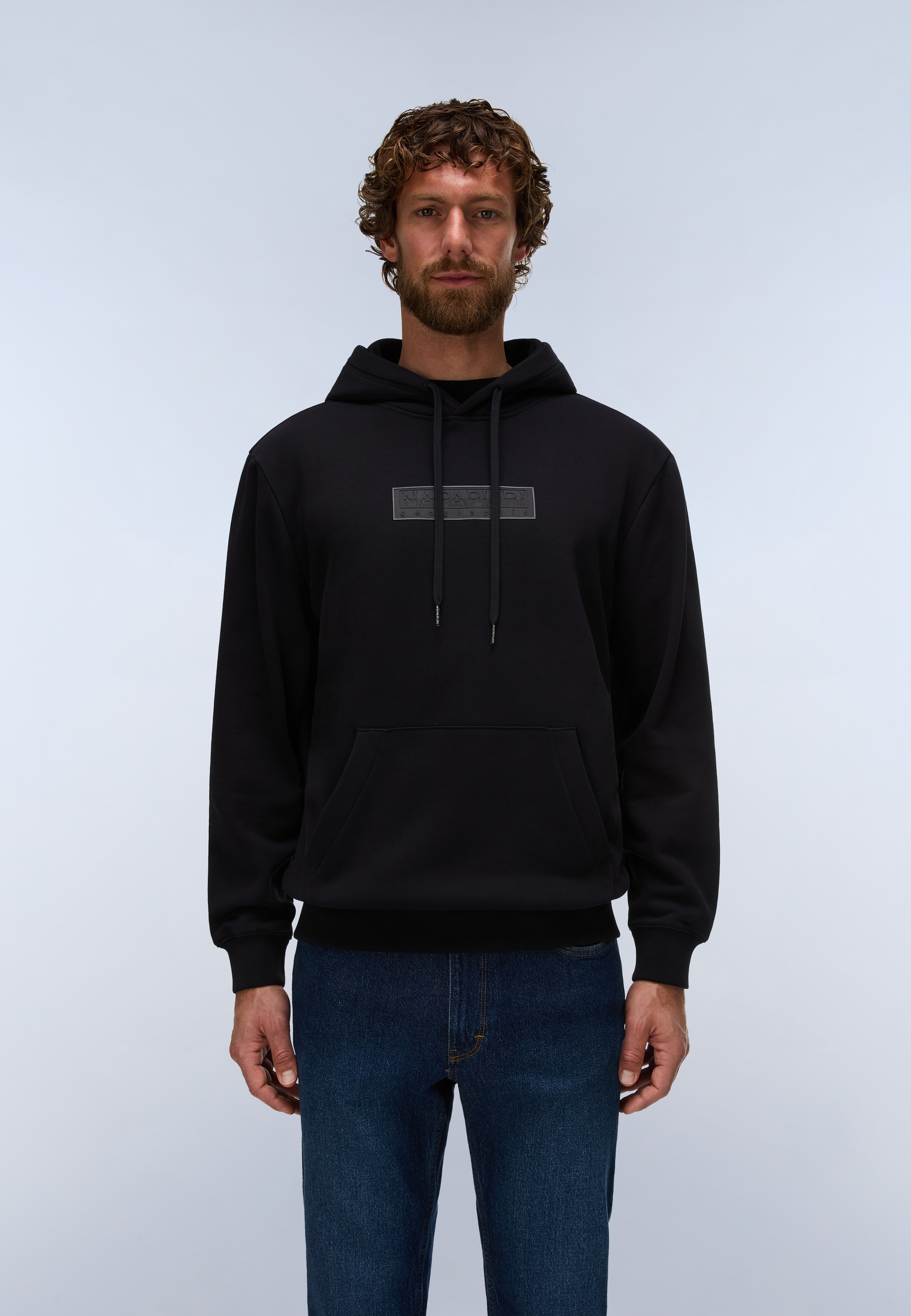 Napapijri "B-BOX LOGO H WI BLACK BEAUTY", sportlicher Look, mit Kapuze, aus Baumwolle und Polyester