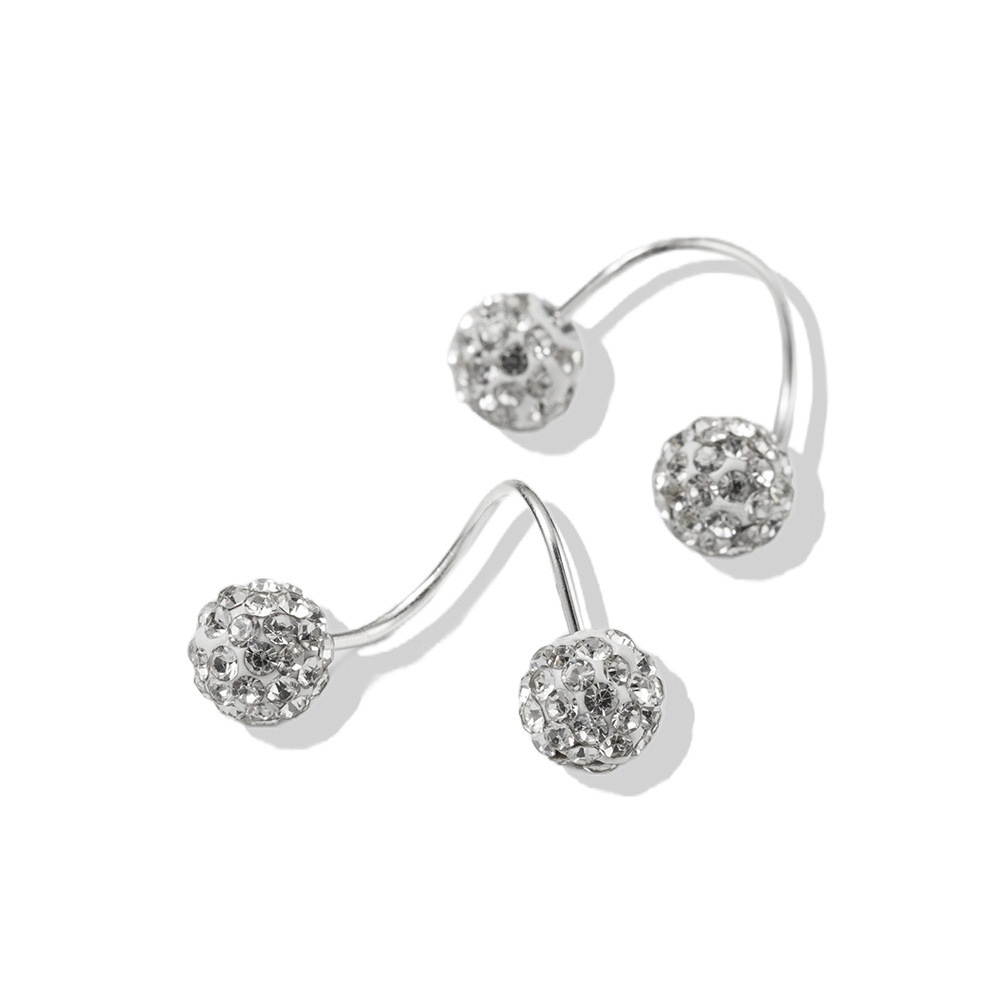 Firetti Stud Earrings Silver 925 Crystal White 6mm