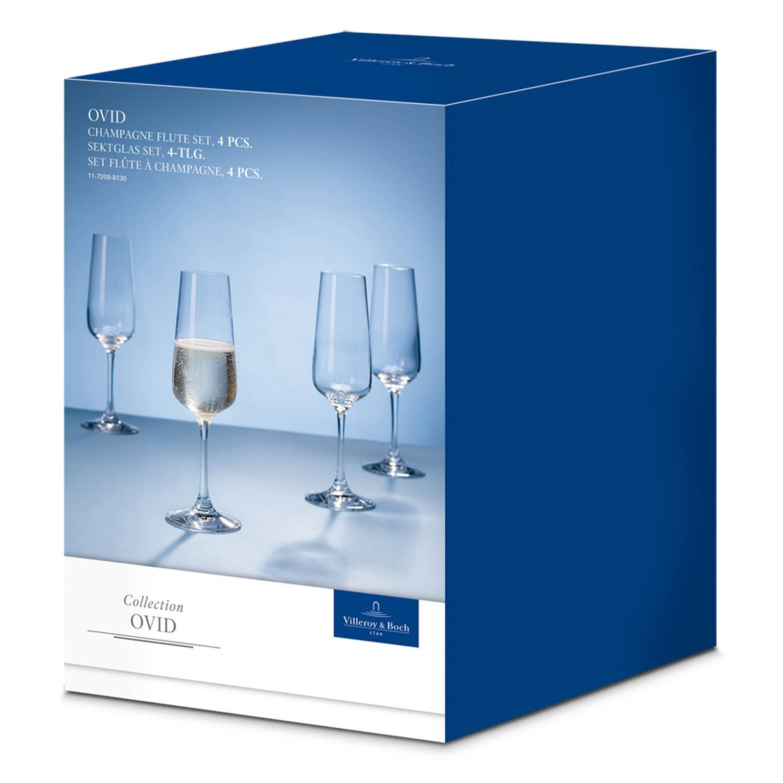 Villeroy & Boch Champagnerglas »Champagnergläser Ovid 250 ml 4er Set transparent«