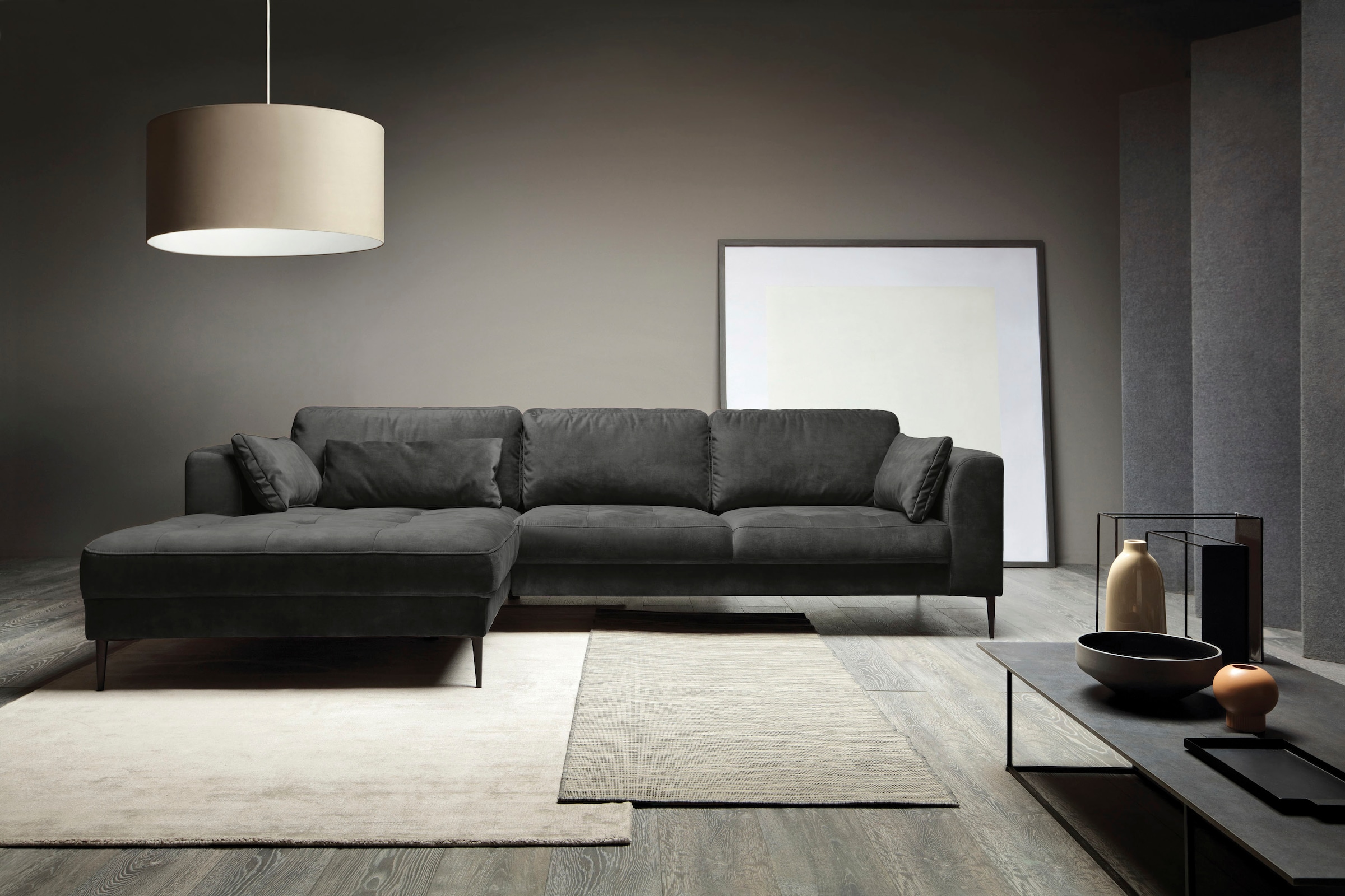 TRENDMANUFAKTUR Ecksofa "Luzi, wahlweise mit Schlaffunktion & Bettkasten. L günstig online kaufen