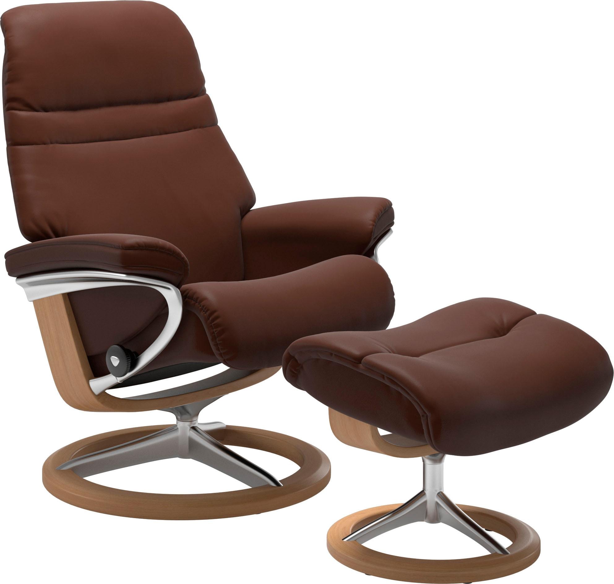 Stressless Relaxsessel "Sunrise" mit Signature Base, Größe M, Gestell Eiche, in 2 Bezugsqualitäten lieferbar