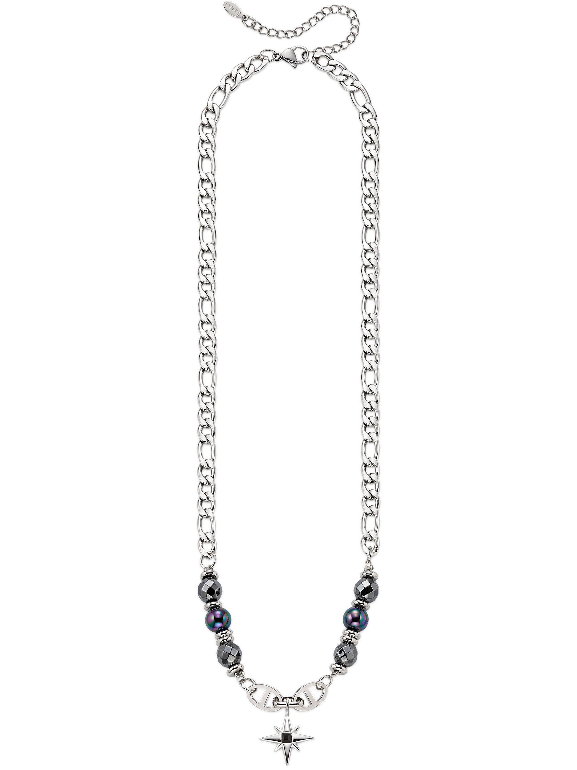Bruno Banani Kette mit Anhänger »Edelstahlkette mit Hämatitkugeln« mit Hämatit