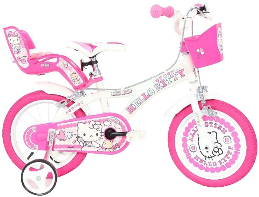 Dino Bikes Kinderfahrrad "Hello Kitty 14" Kinderfahrrad 3-6 Jahre" 1 Gang ohne Schaltung