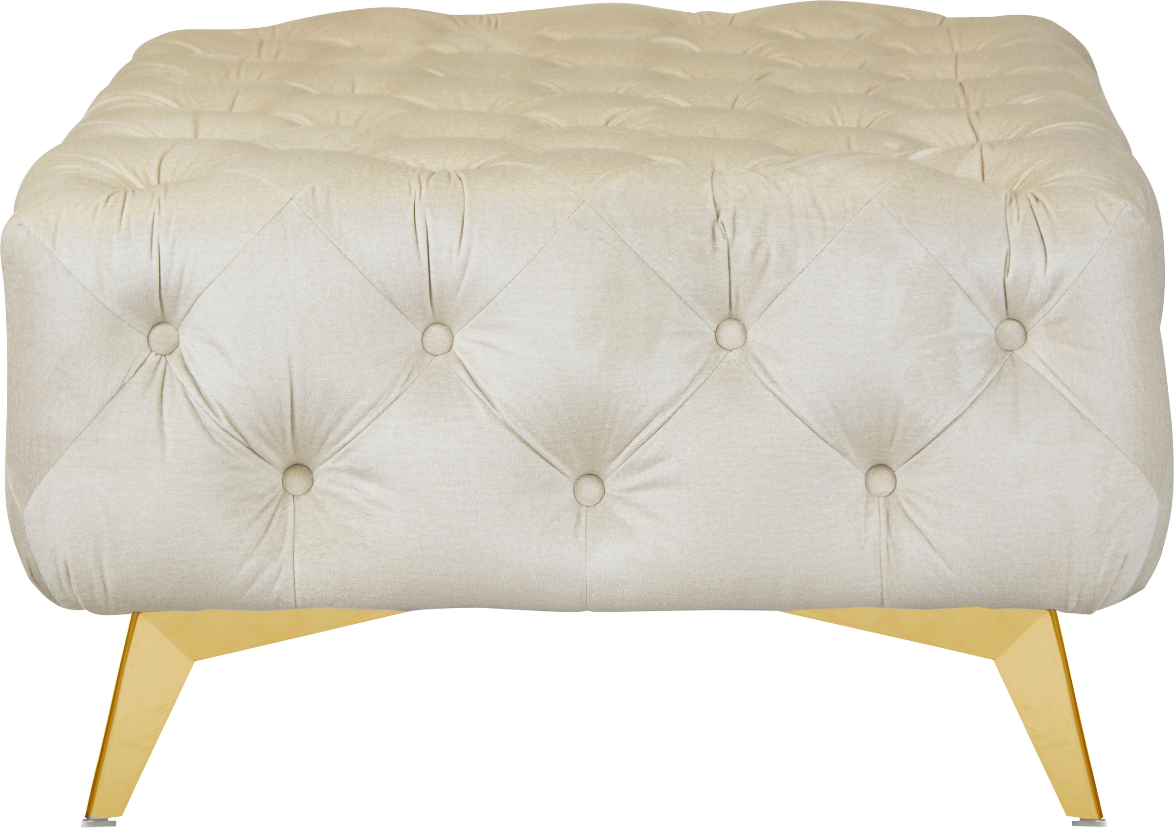 Home affaire Polsterhocker "Amaury" Chesterfield-Optik, Breite 80cm, Fußfar günstig online kaufen