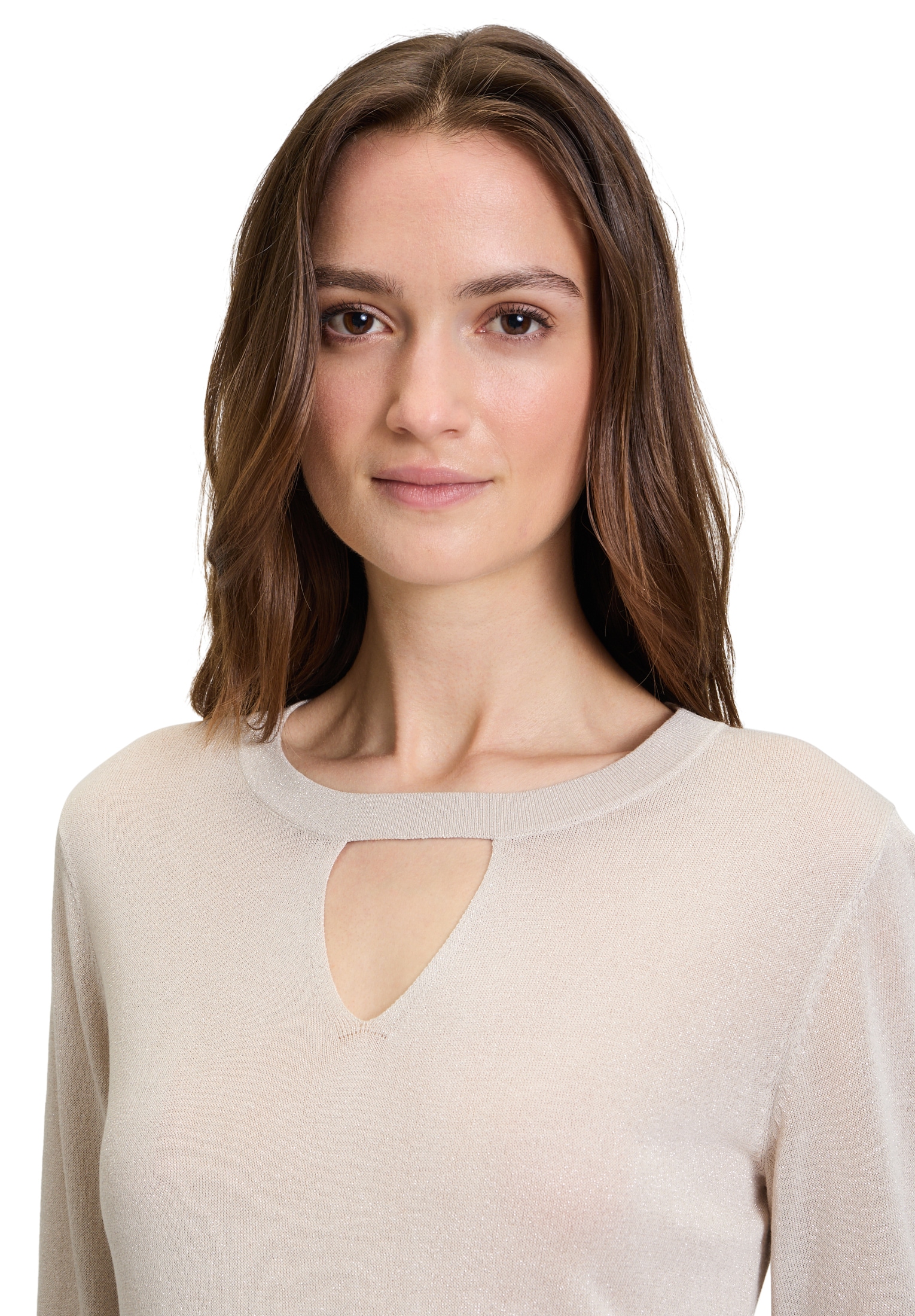 Betty&Co Strickpullover »Betty & Co Damen Strickpullover mit Lurexfaden«, (1 tlg.), Cut-Outs