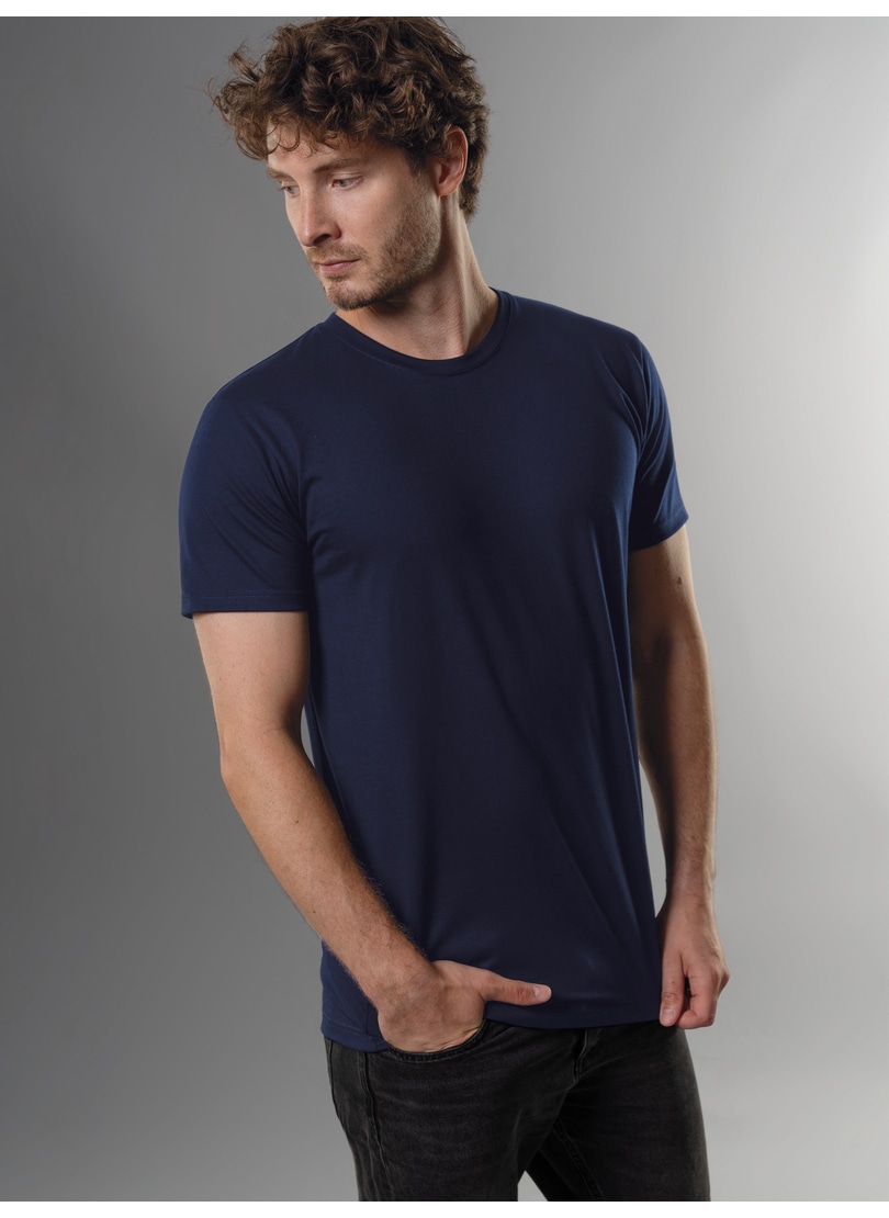 Trigema T-Shirt »TRIGEMA Slim Fit T-Shirt aus DELUXE Baumwolle«, (1 tlg.)