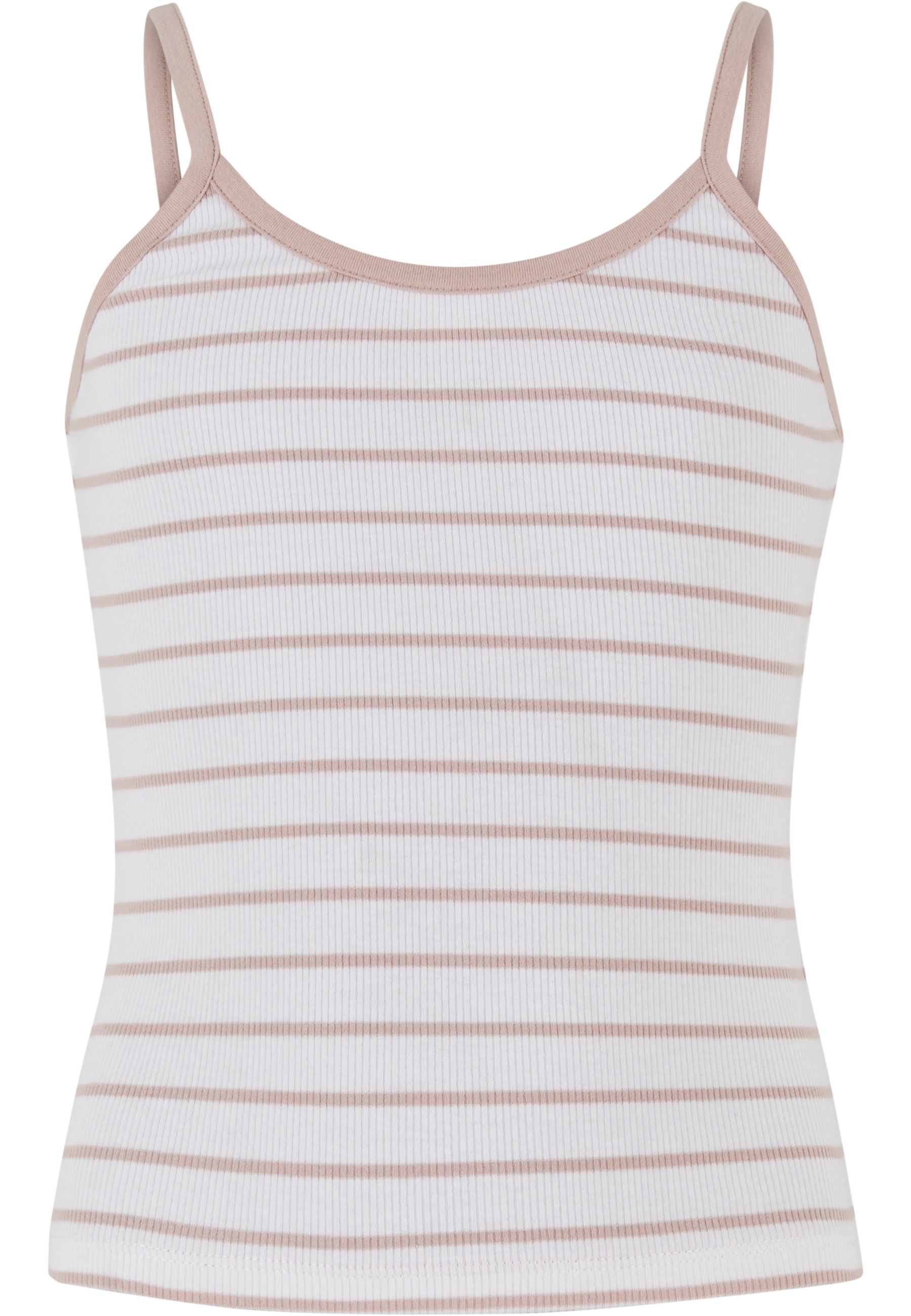 URBAN CLASSICS Muskelshirt "Urban Classics Girls Striped Rib Basic Top" 1