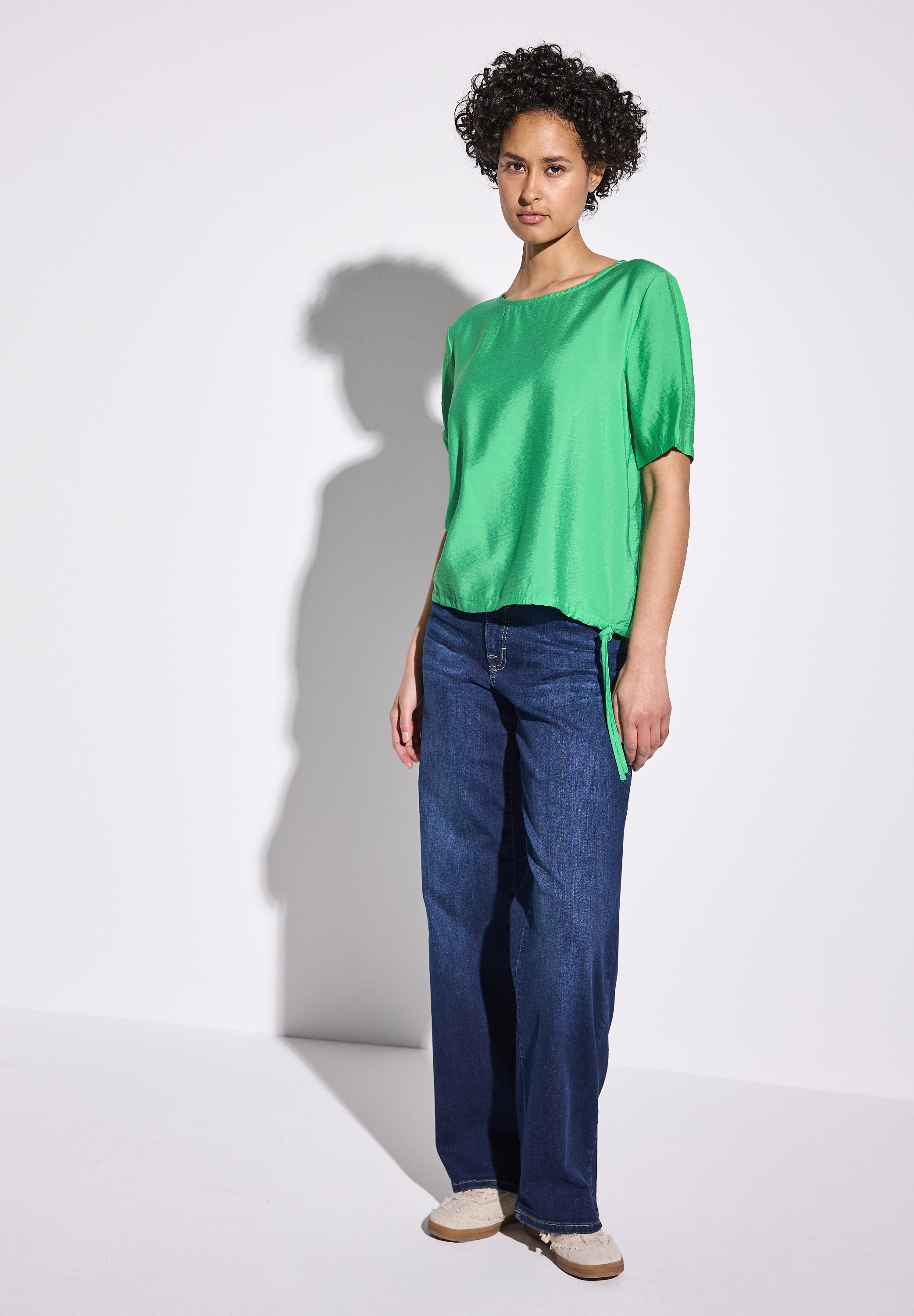 STREET ONE Klassische Bluse, mit Tunnelzug am Saum