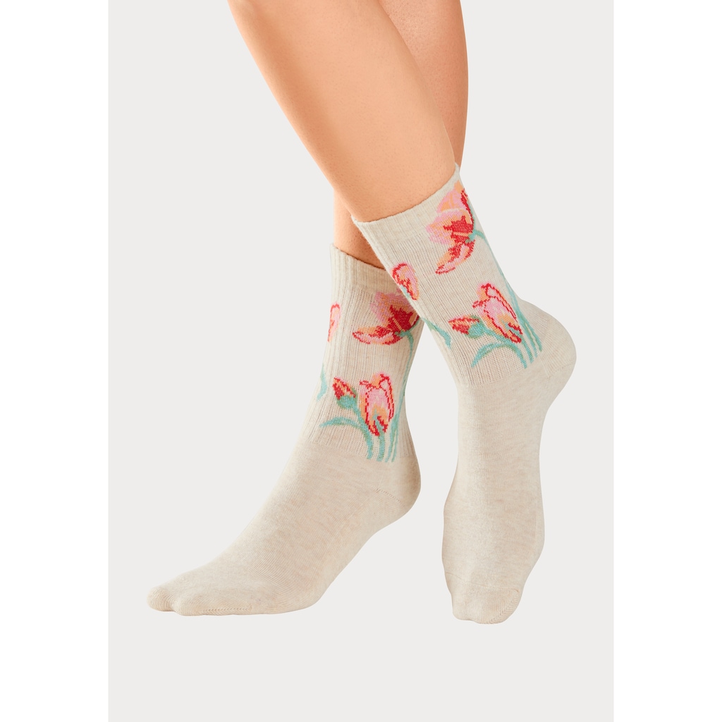 LASCANA Basicsocken, (Packung, 4 Paar)