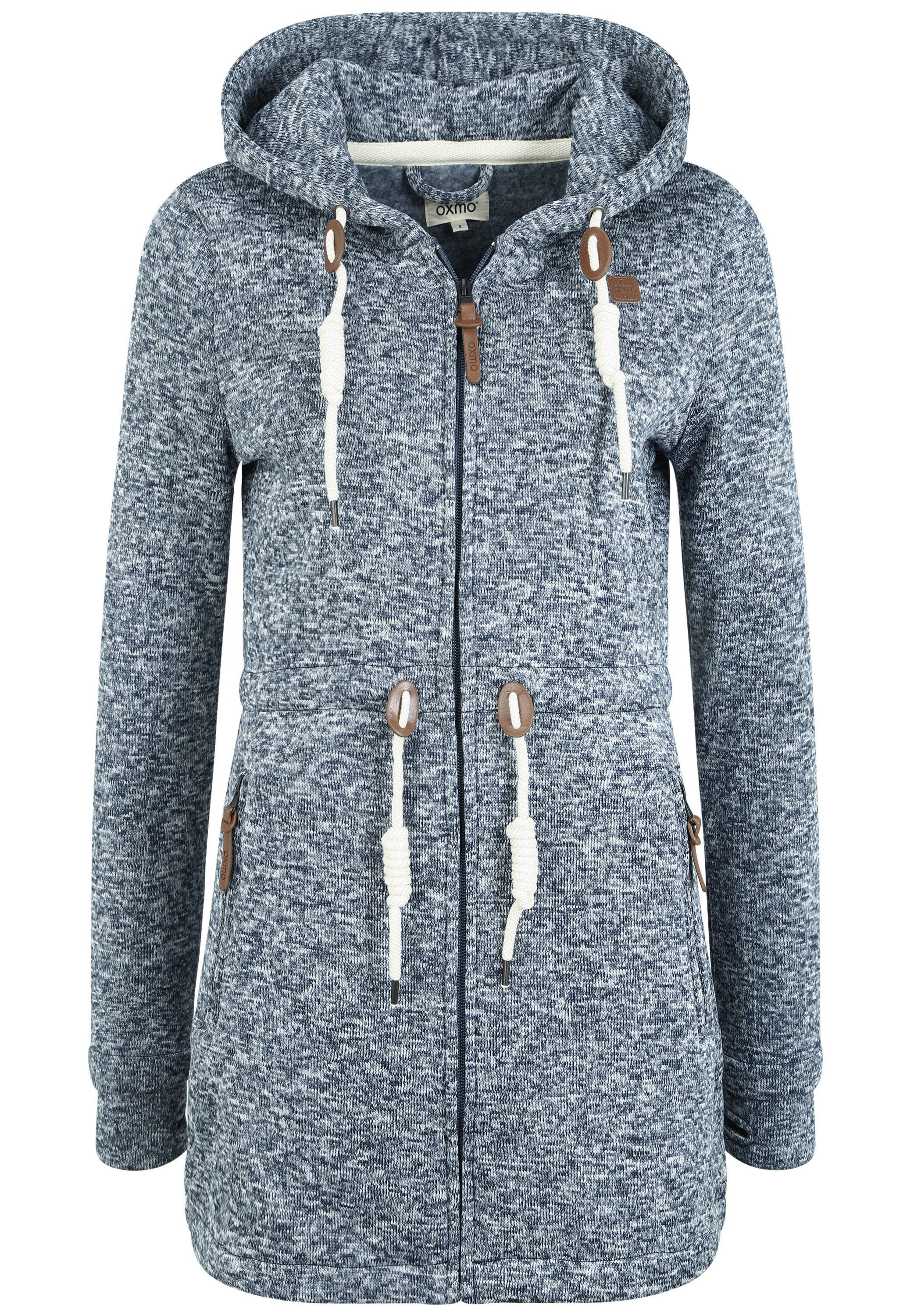 OXMO Strickfleecejacke "Strickfleecejacke OXThora", mit Kapuze günstig online kaufen