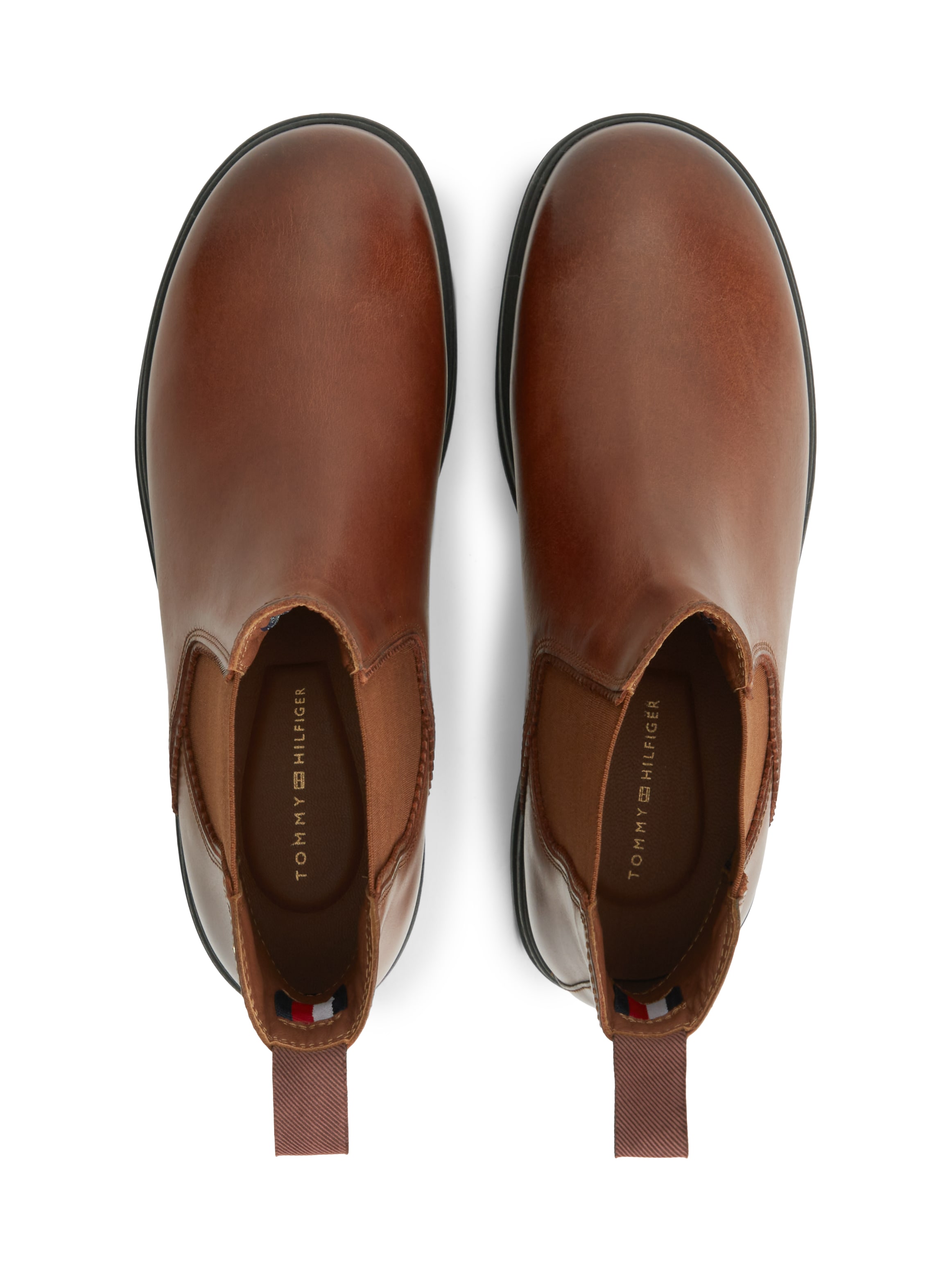 Tommy Hilfiger Chelseaboots »TH FLAG OUTDOOR CHELSEA BOOT«  Blockabsatz, Schlupfboots mit beidseitigem Stretcheinsatz