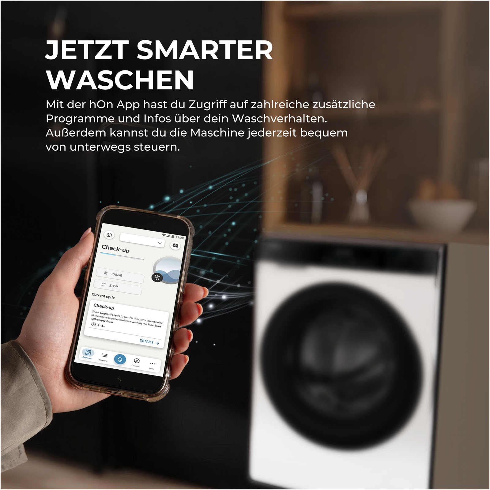 Haier Waschmaschine »HW90-BP14657TU1« 9 kg 1400 U/min Smart AI Automatikprogramm & Wi-Fi
