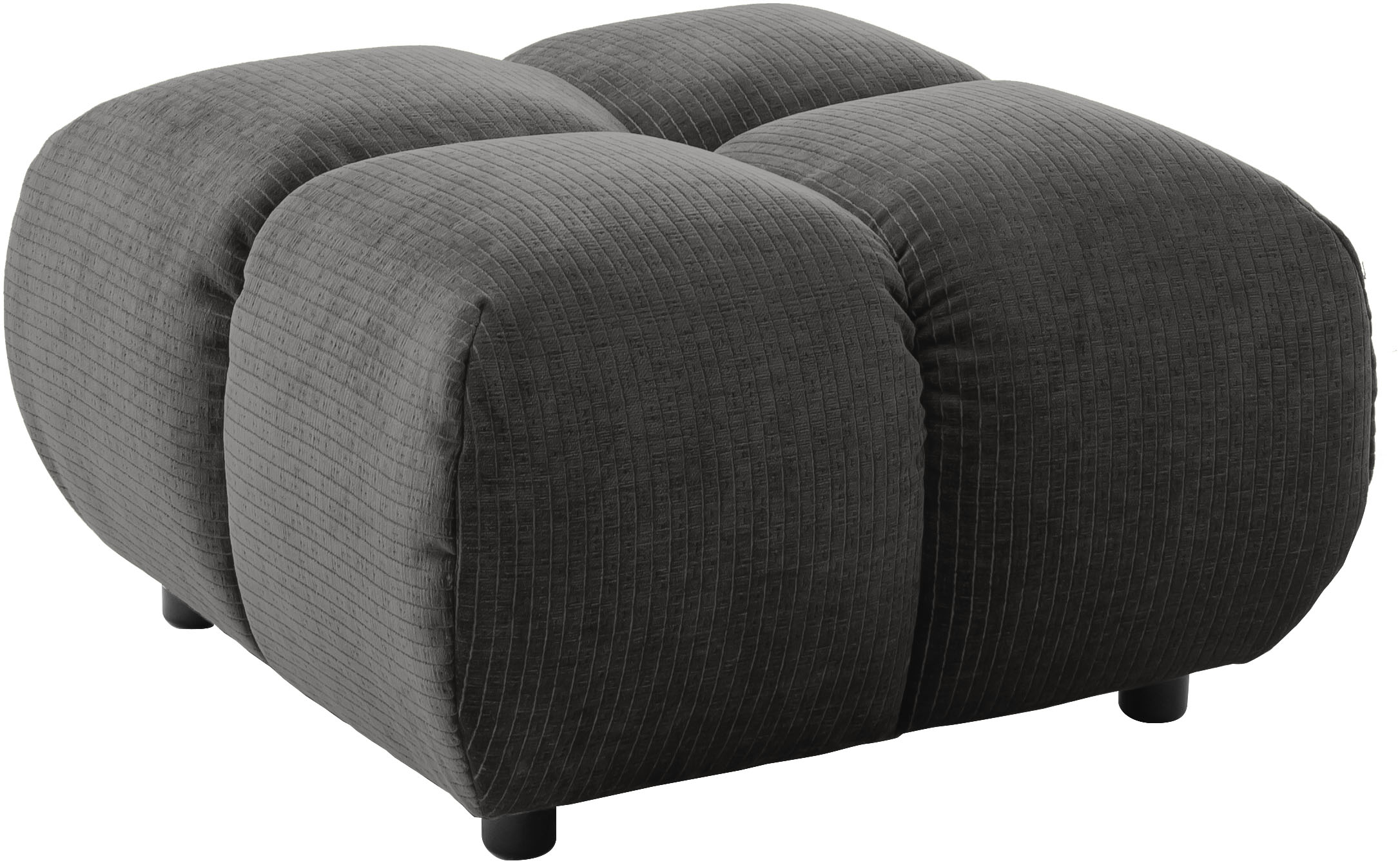 Home affaire Polsterhocker "Cozy Bubble, mit eleganter Steppung, weich gepolstert, 73x73 cm" 1 Stk. tlg. passend zum Sofa und dem drehbaren Sessel der Graceland-Serie