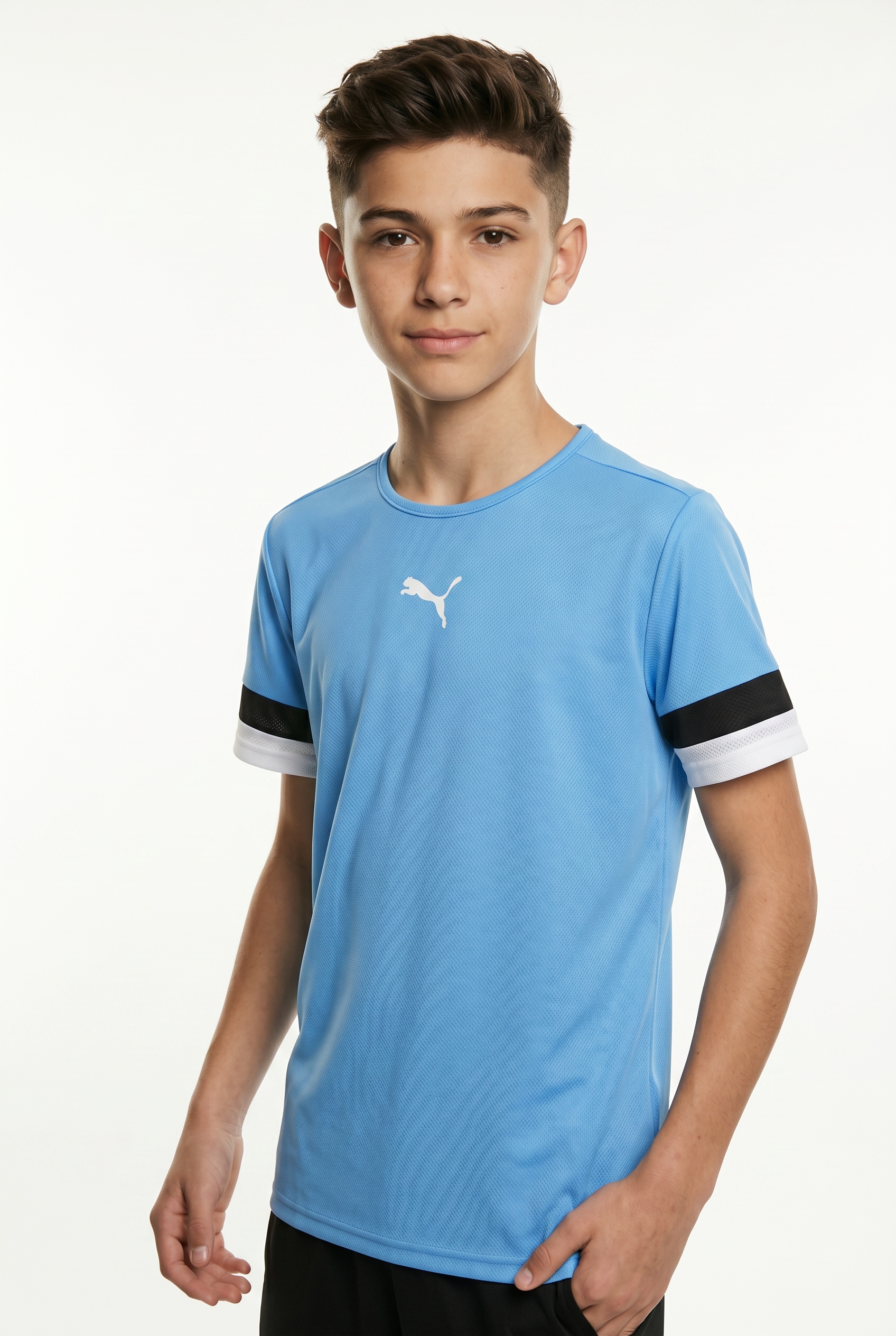 PUMA Fußballtrikot "TEAMRISE JERSEY JR" Fußball, Kurzarm, mit Rundhalsausschnitt, mit DryCELL Technologie