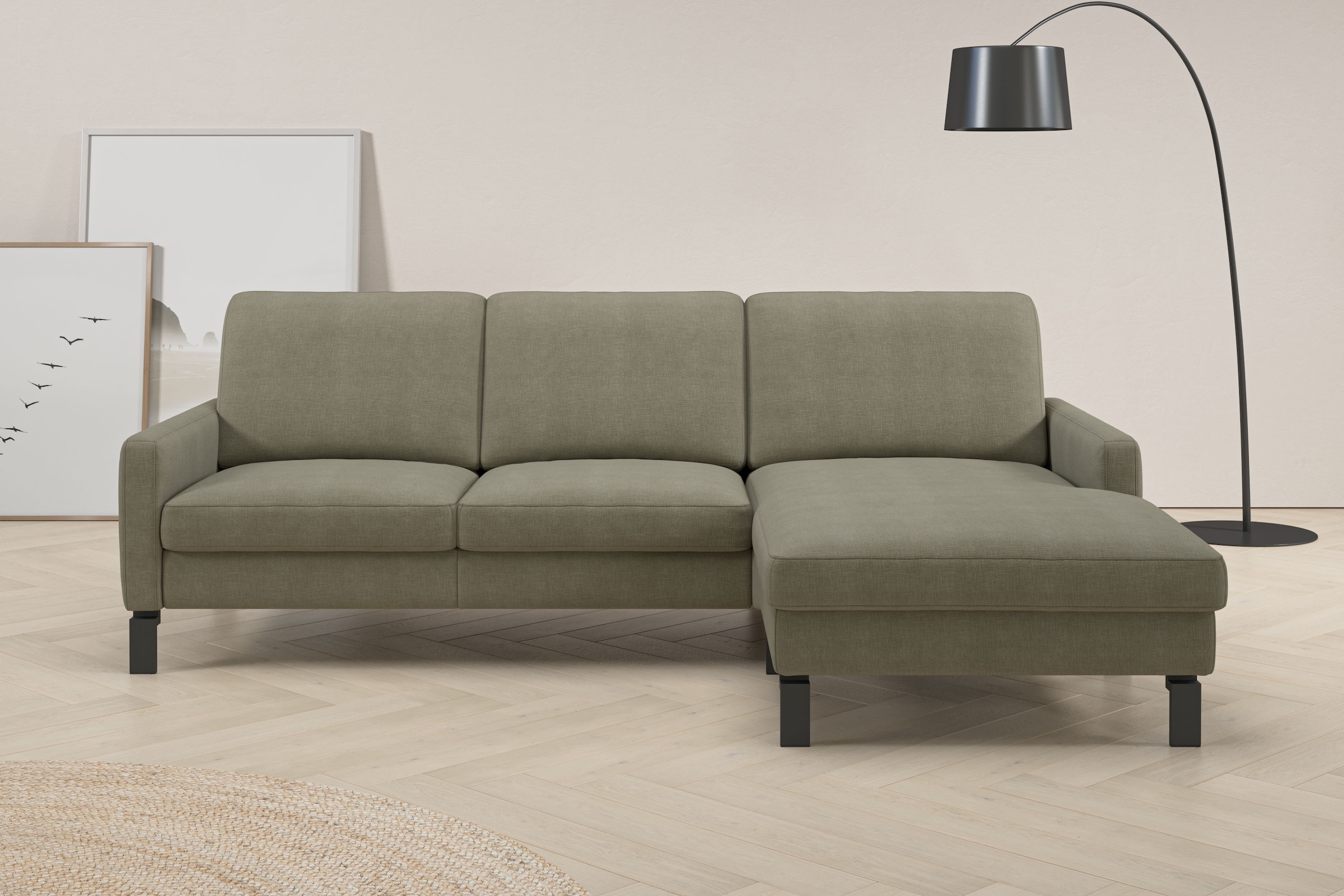 Home affaire Ecksofa inkl. saugroboterfreundliche Höhe & schmale Armlehnen günstig online kaufen