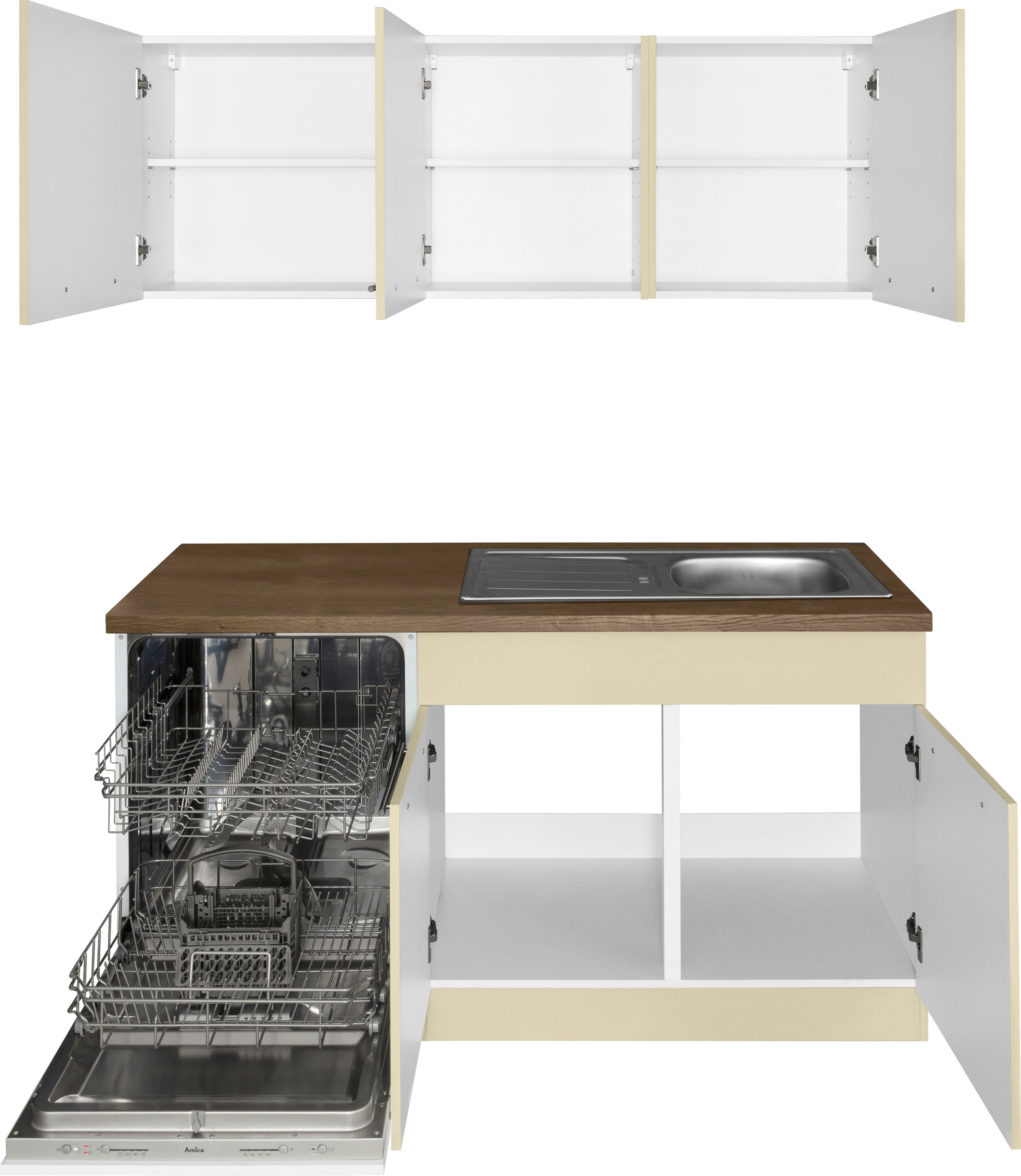 wiho Küchen Winkelküche »Unna«, Stellbreite E-Geräten, cm mit x bestellen 220 BAUR 260 