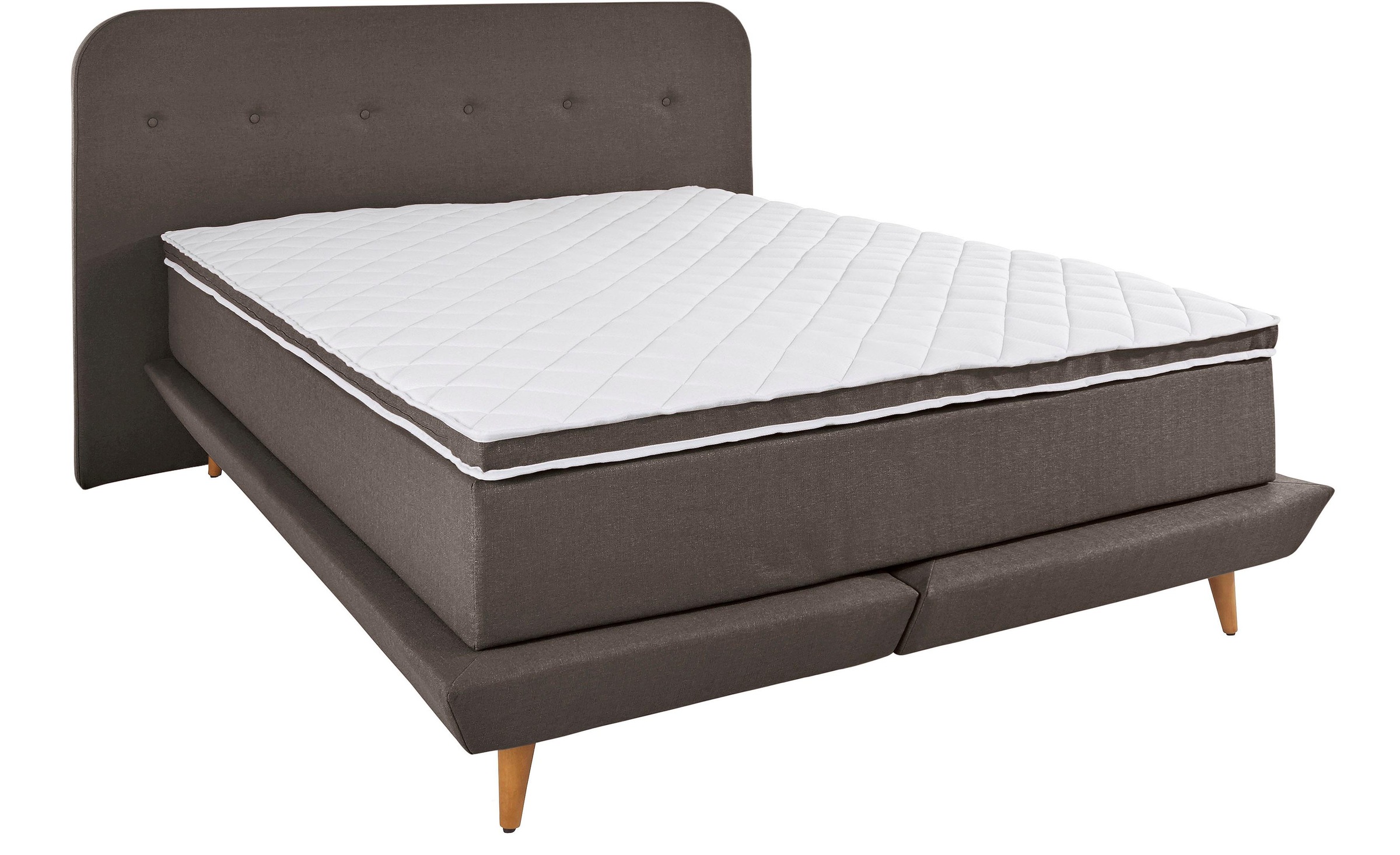andas Boxspringbett »Premium«, Steppung mit Knopfheftung, inkl. Topper