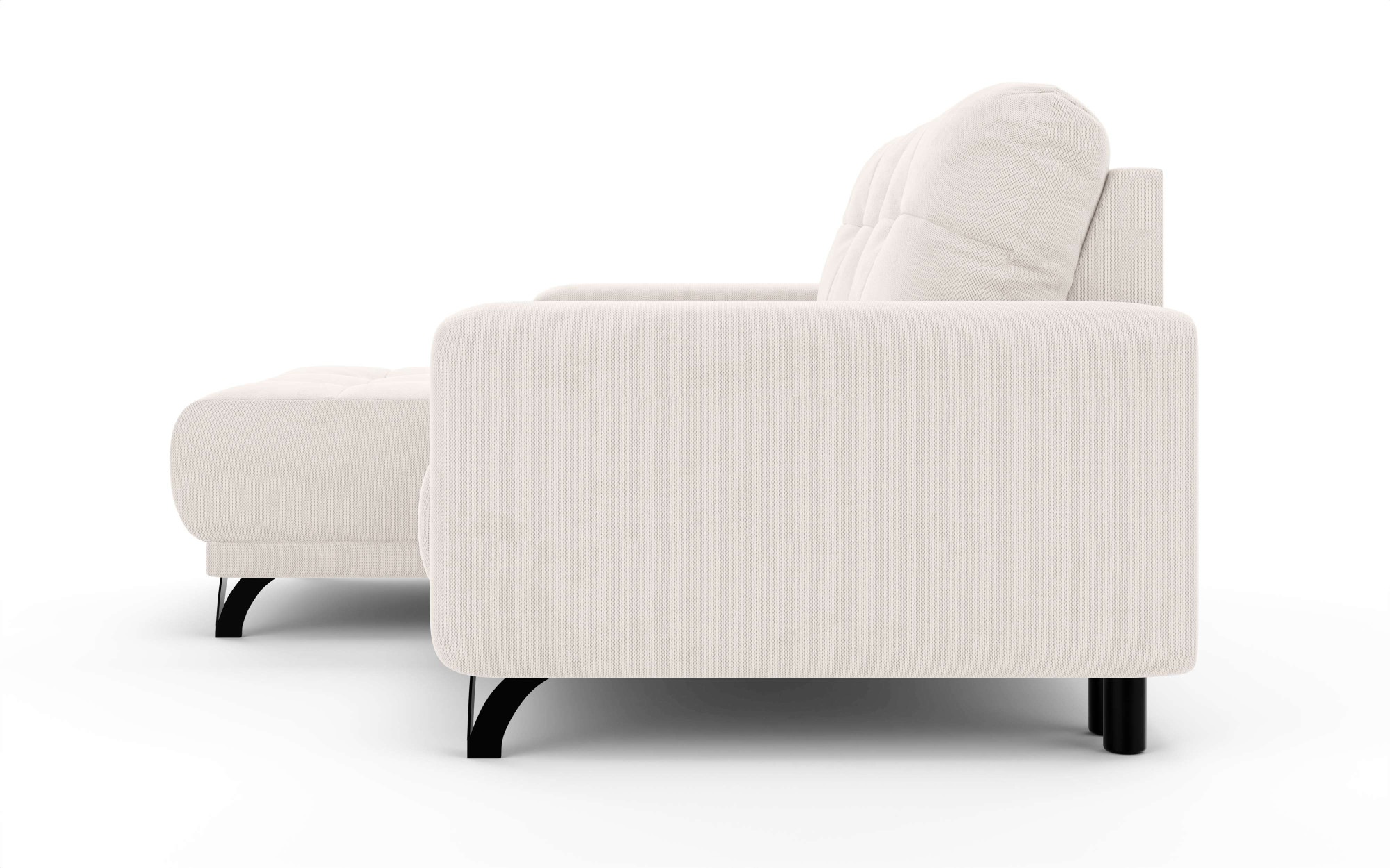 INOSIGN Ecksofa »FAIRVIEW mit verstellbaren Rückenlehne, Maße B/T/H: 234/174/93 cm«, L-Form mit Wellenunterfederung, Recamiere beidseitig montierbar