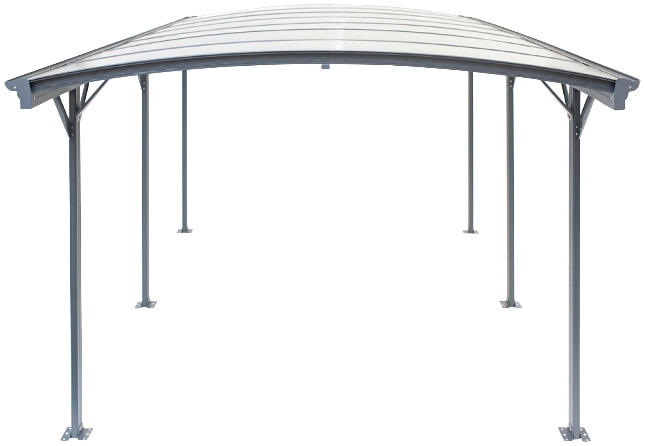 WESTMANN Einzelcarport »Rundbogen«, Aluminium, 276 cm, Anthrazit, aus Aluminium, anthrazit