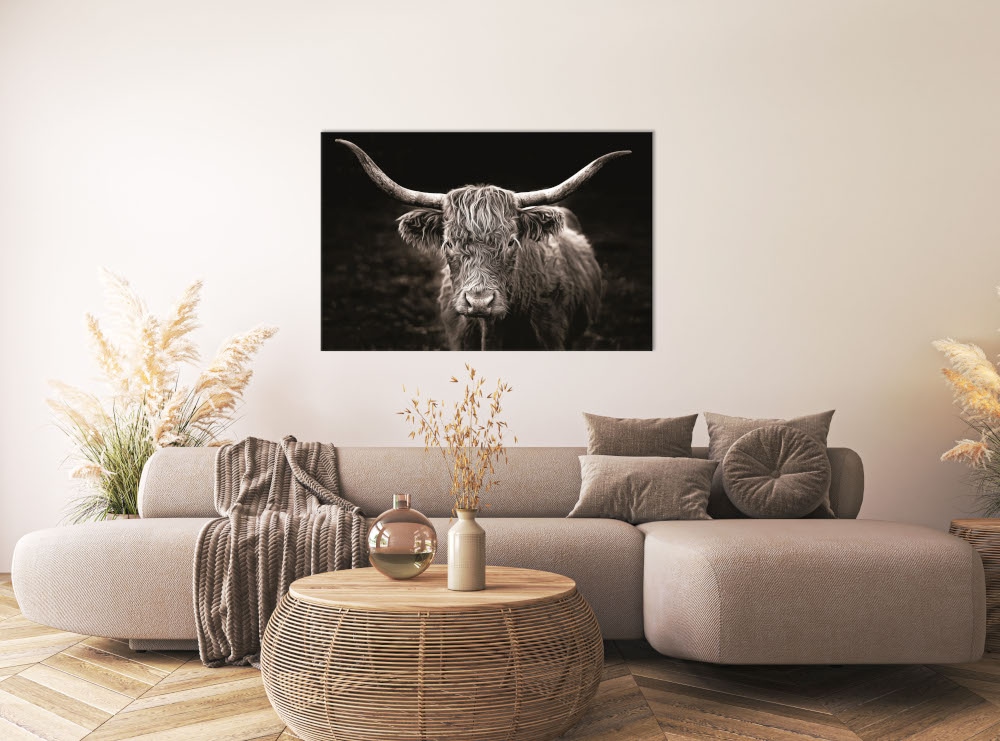 Bönninghoff Leinwandbild "Hochlandrind" Kuhbilder 1 Stk. tlg. BxH: 118x78 c günstig online kaufen