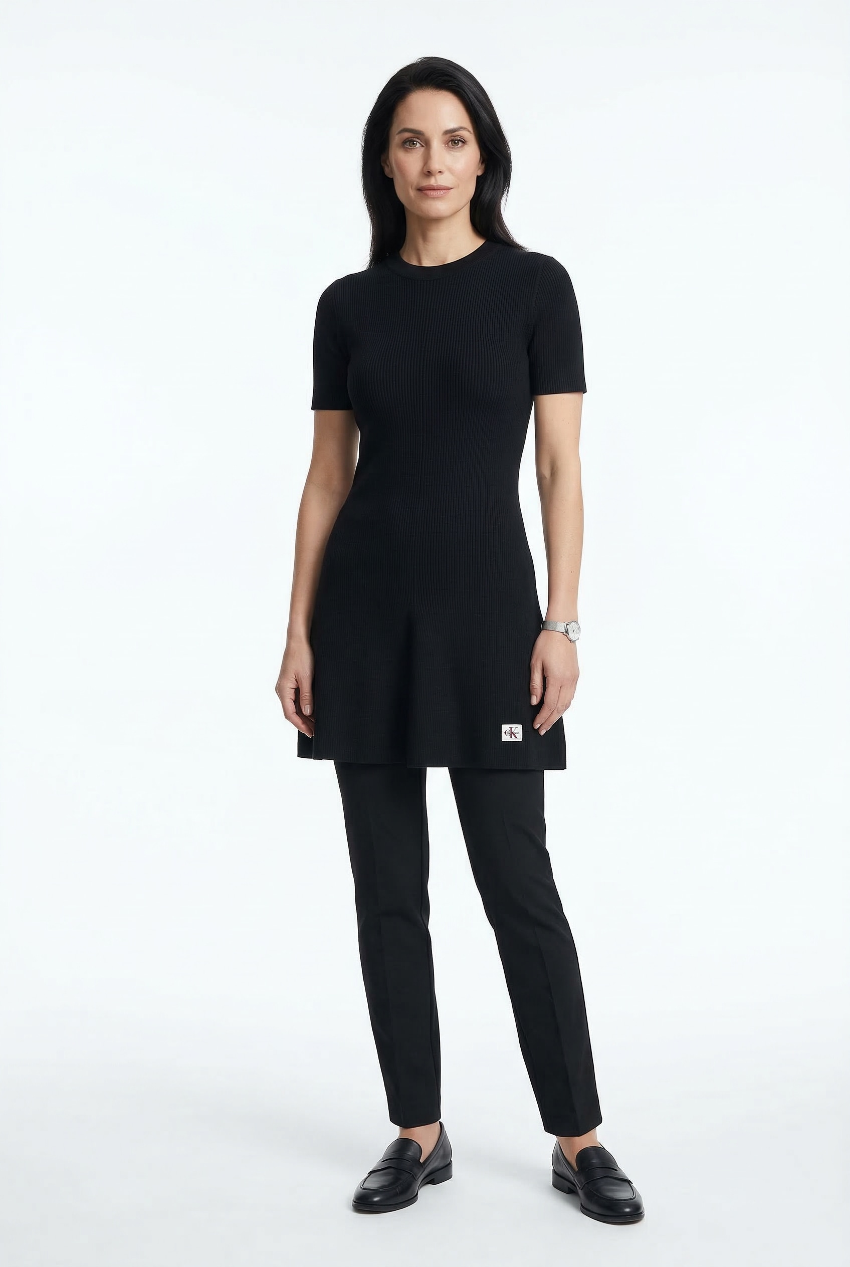 Calvin Klein Jeans Minikleid Ohne Tasche Figurbetonte Passform mit Rundhals günstig online kaufen