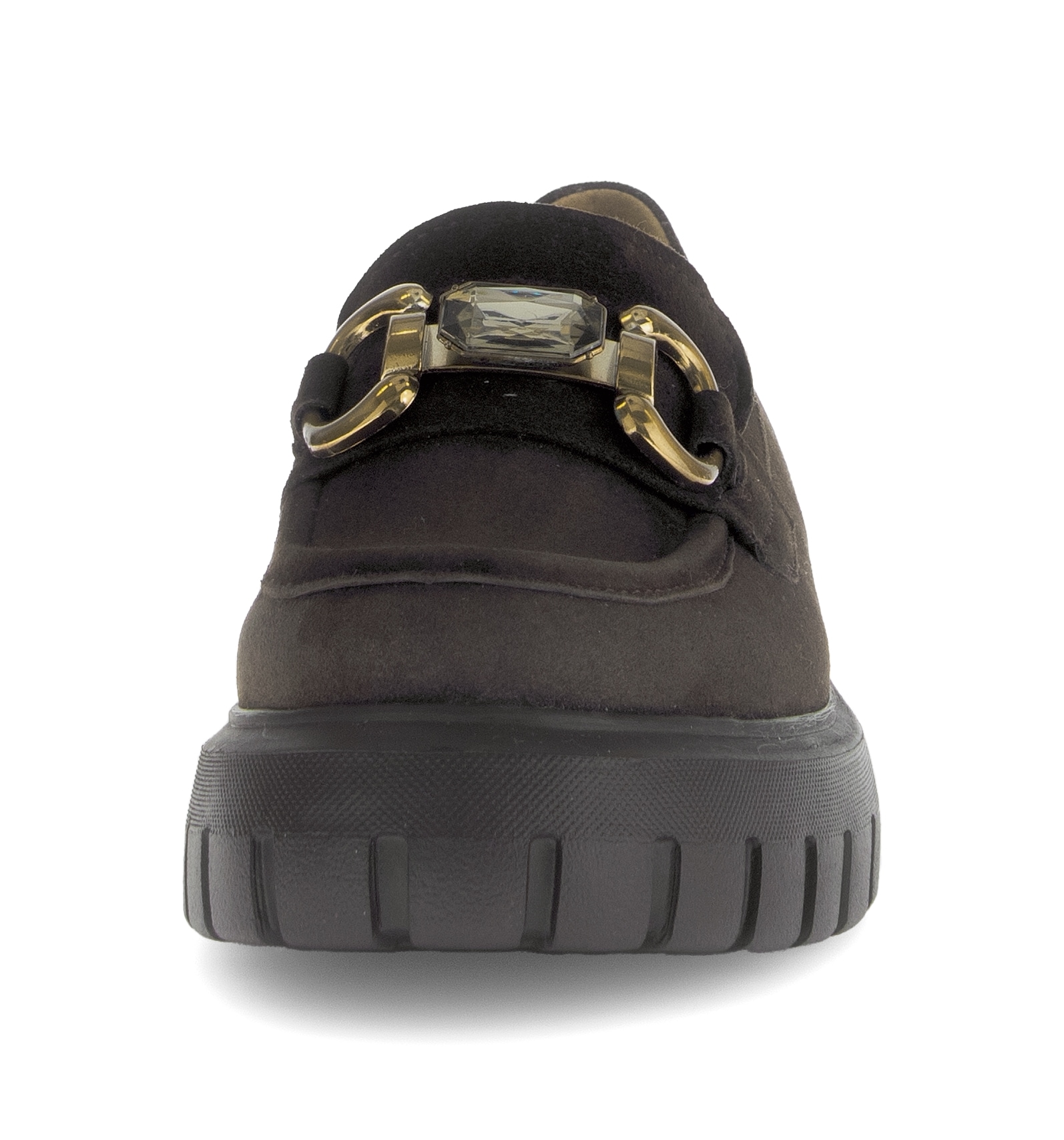 Gabor Loafer, Plateau, Slipper, Businessschuh mit Zierschnalle und Schmuckstein