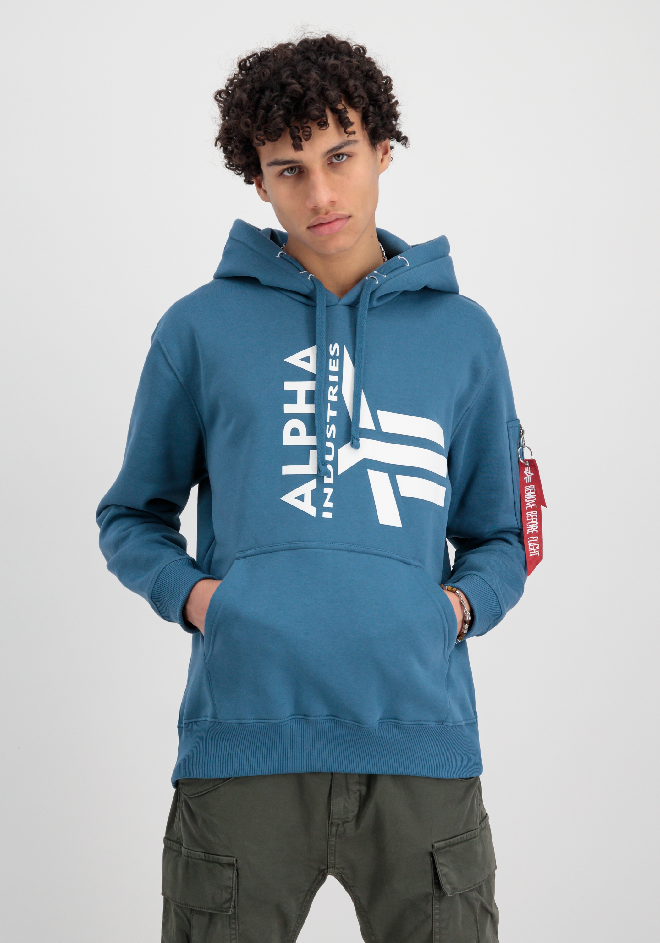 Alpha Industries Hoodie "Alpha Industries Men - Hoodies Half Logo Foam Hoodie"