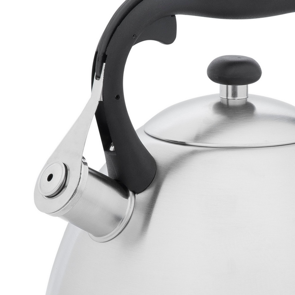 RESTO Kitchenware Wasserkessel »Gemini, Flötenkessel 3 l mit wärmespeicherndem Boden im Geschenkkarton«, Edelstahl, (1 tlg.), mit ergonomischem, wärmeableitenden Bakelit-Griff