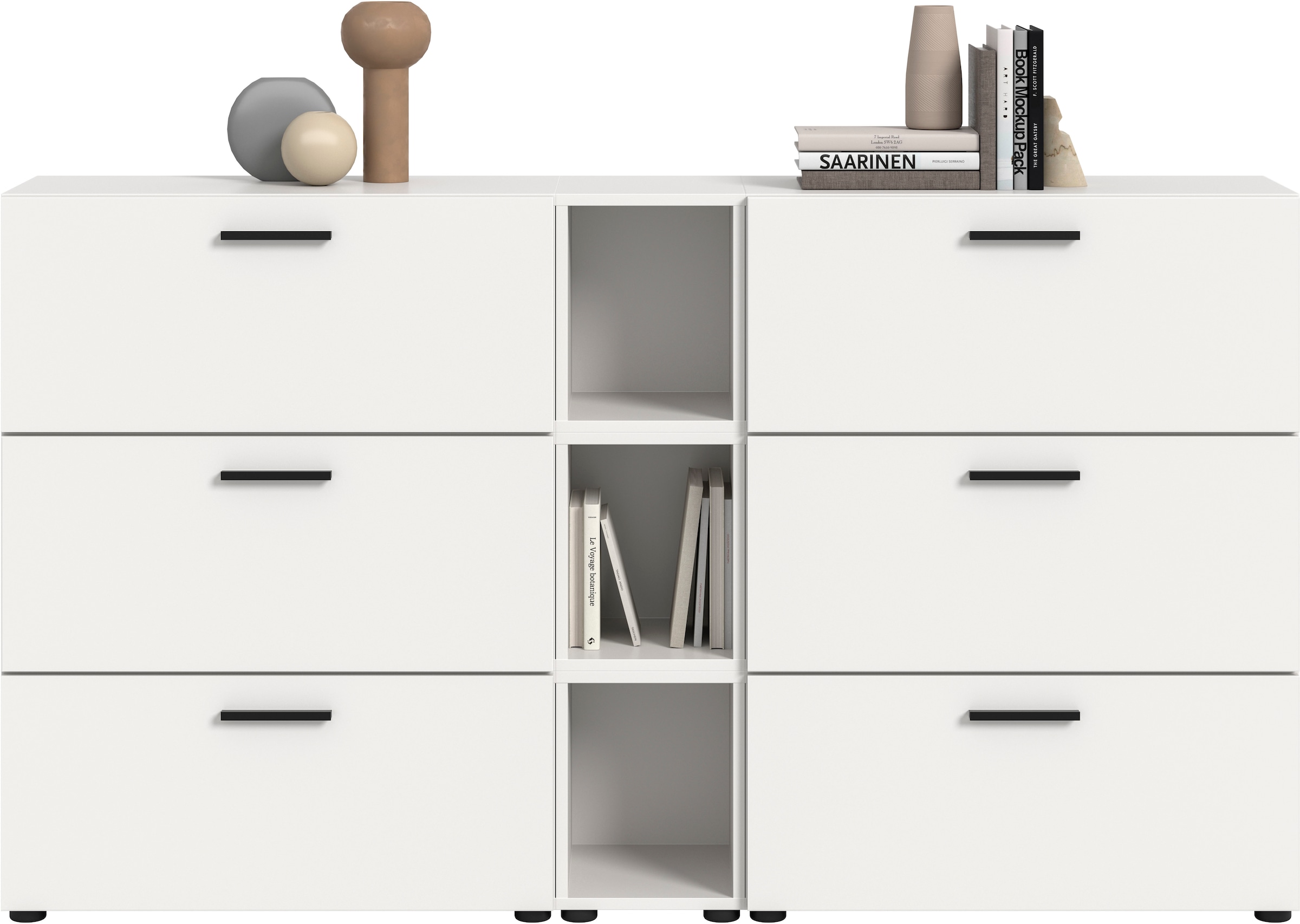 Home affaire Schrank-Set "ENESTE, 9-teilig, in verschiedenen Farben, individuell kombinierbar" verschiedenste Kombinationmöglichkeiten, stehend oder hängend, 3 Stk. tlg.