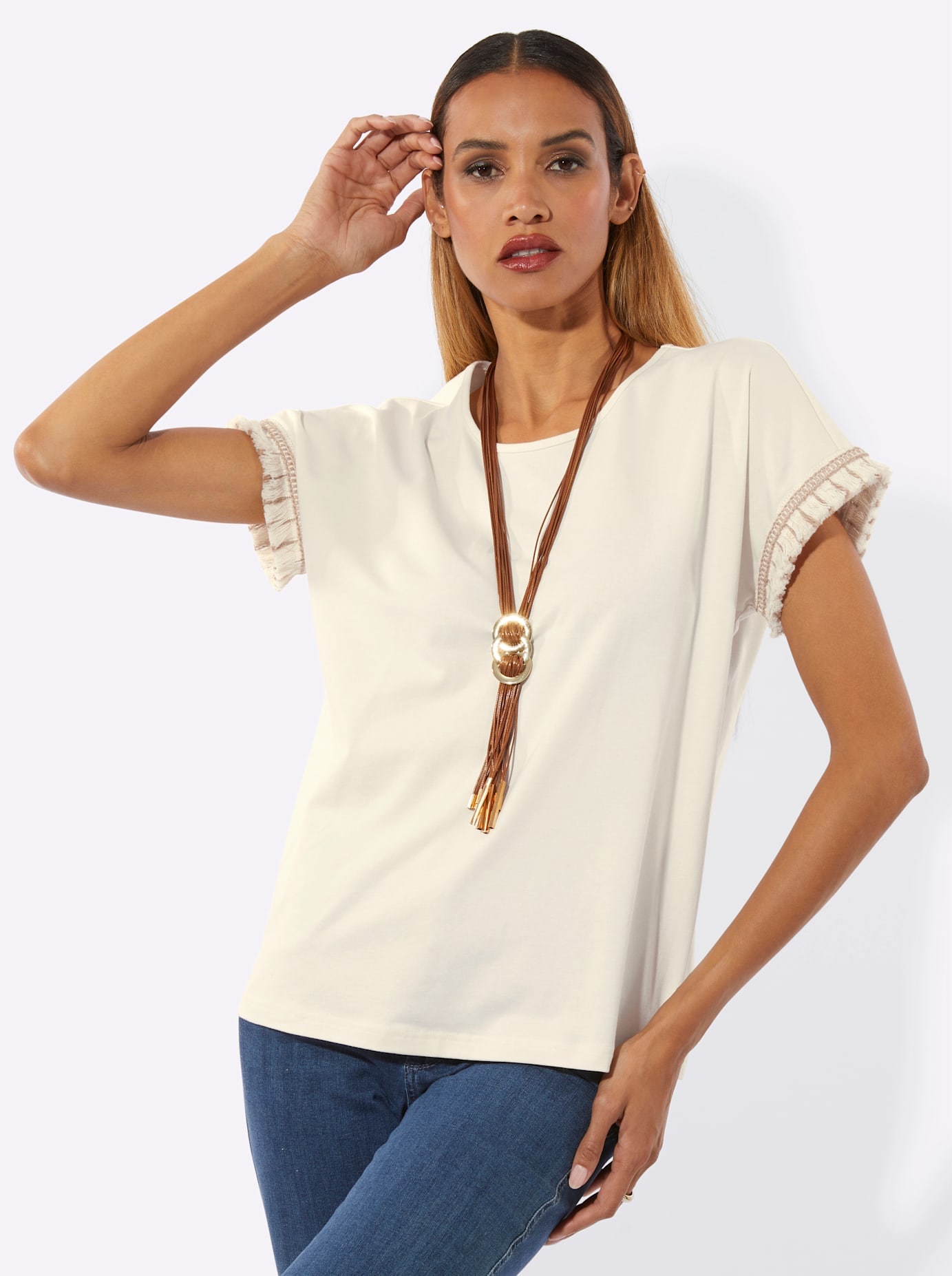 creation L Rundhalsshirt "Shirt" 1 tlg. günstig online kaufen