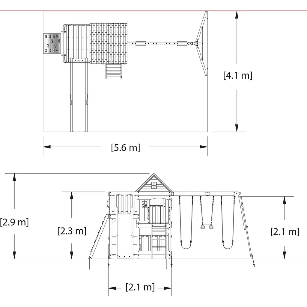 Backyard Discovery Spielturm »Hill Crest«, BxTxH: 536x409x290 cm