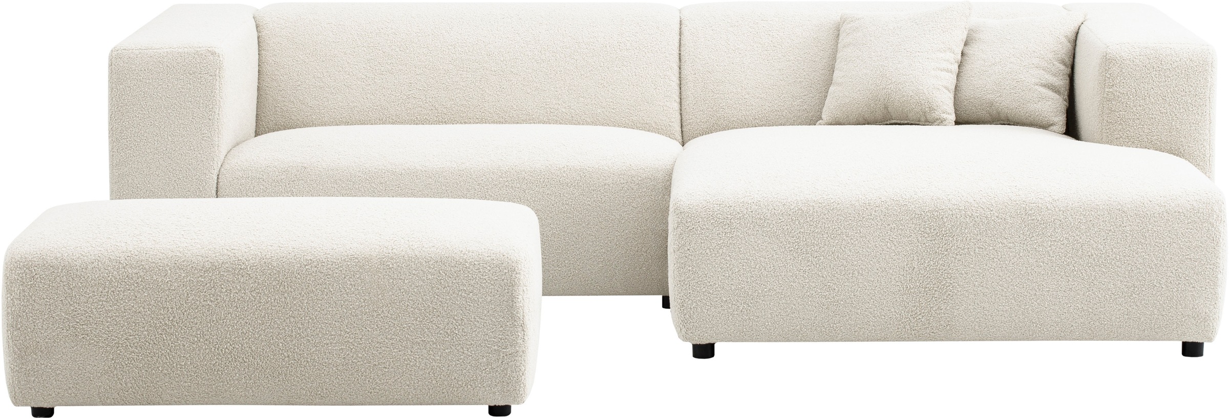 andas Polsterecke »BAKELS, Ecksofa-Set mit Hocker, L-Form mit Schlaffunktion«, Ecksofa-Set (incl. Hocker) im trendigen Megacord