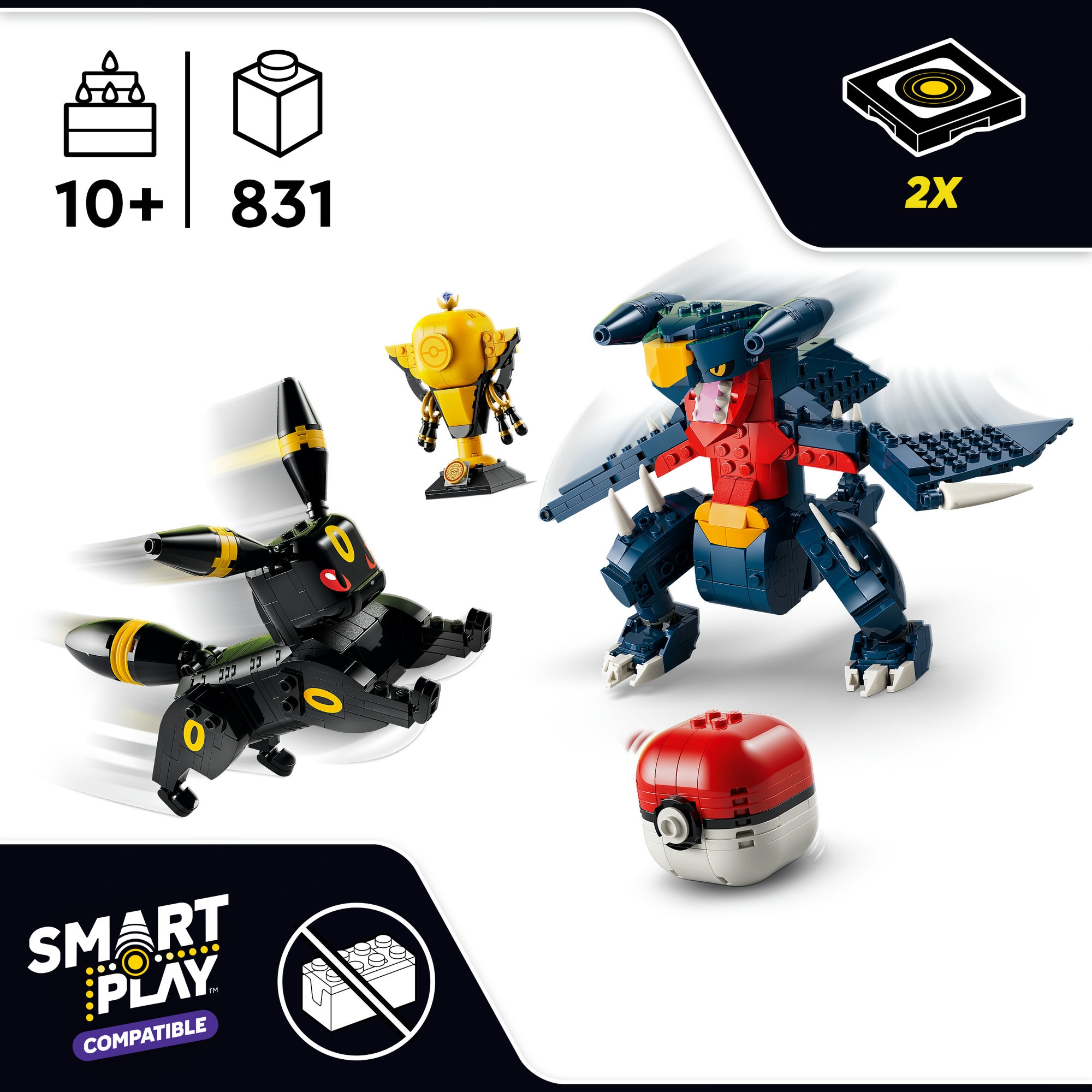 LEGO® Konstruktionsspielsteine »SMART Play™  Nachtaras und Knakracks Duell um die  (72165)« Meisterschaft, LEGO Pokémon; Mit SMART Brick kompatibel (nicht enth.)