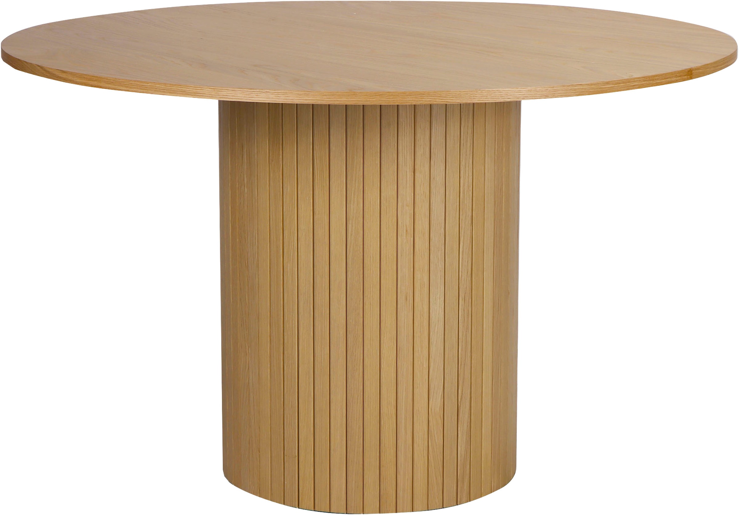 Home affaire Esstisch, Sockel mit Lamellendesign günstig online kaufen