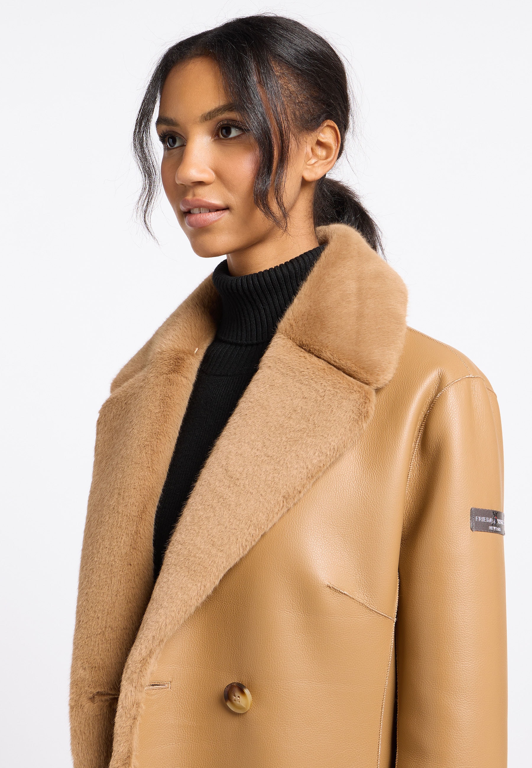 Frieda & Freddies Strickmantel »Fake Fur Reversible Coat / Sabin«