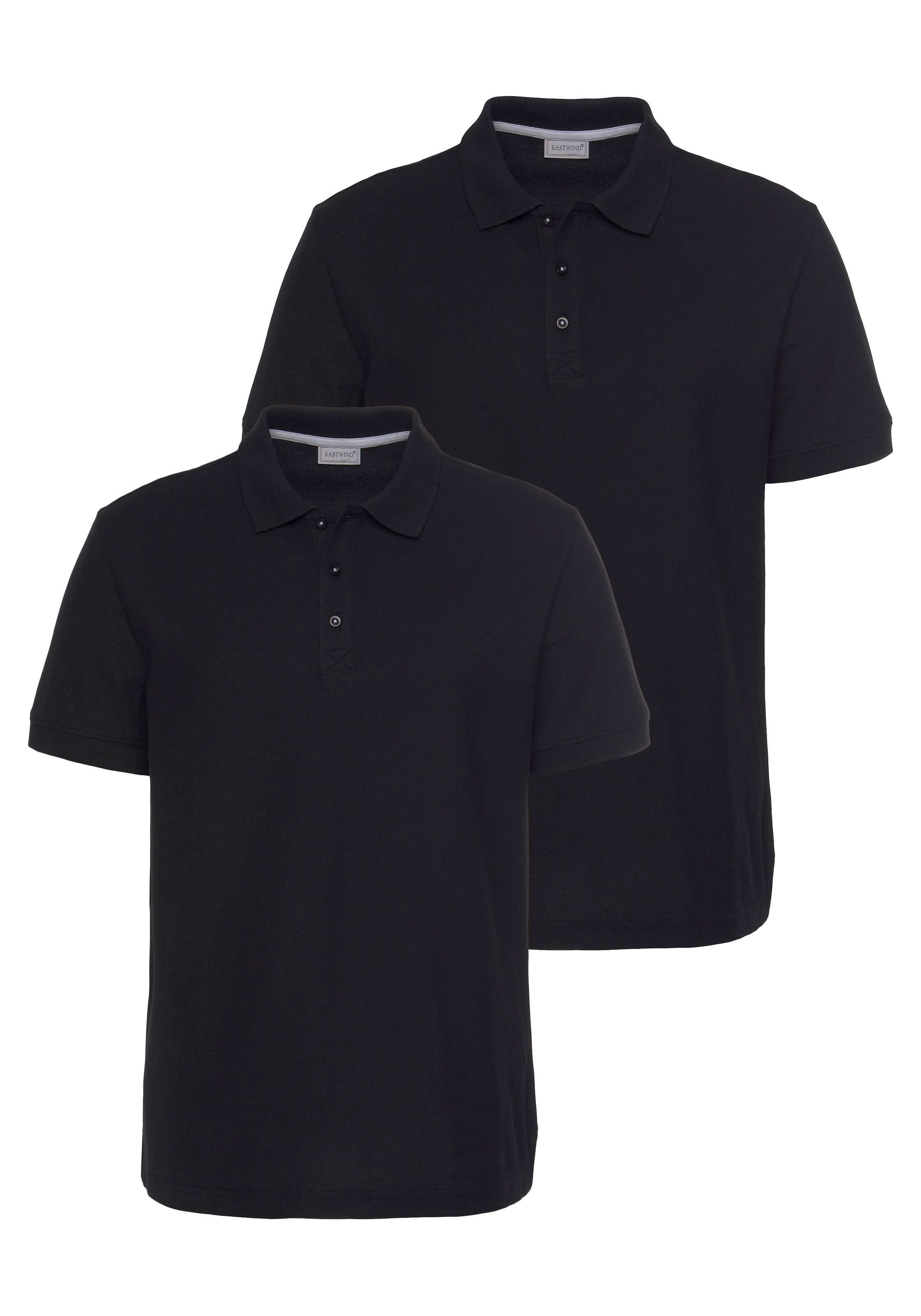 Eastwind Poloshirt "Double Pack Polo, navy+white", Kurzarm, hüftlang, für vielseitige Outfits, aus 100% Baumwolle