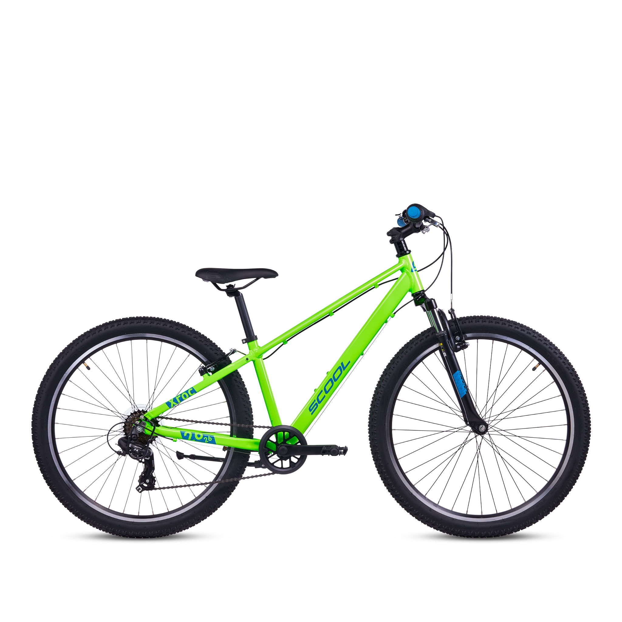 S’COOL Jugendfahrrad "SCOOL Xroc Pro 26-K7 Neon Green/Ocean" 7 Gang Shimano Kettenschaltung