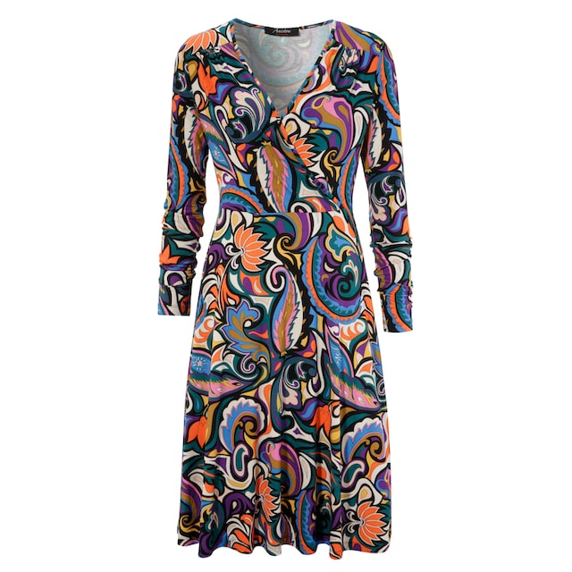 Aniston CASUAL Jerseykleid, mit farbenfrohem, graphischen Blumen- und  Paisley-Druck für bestellen | BAUR