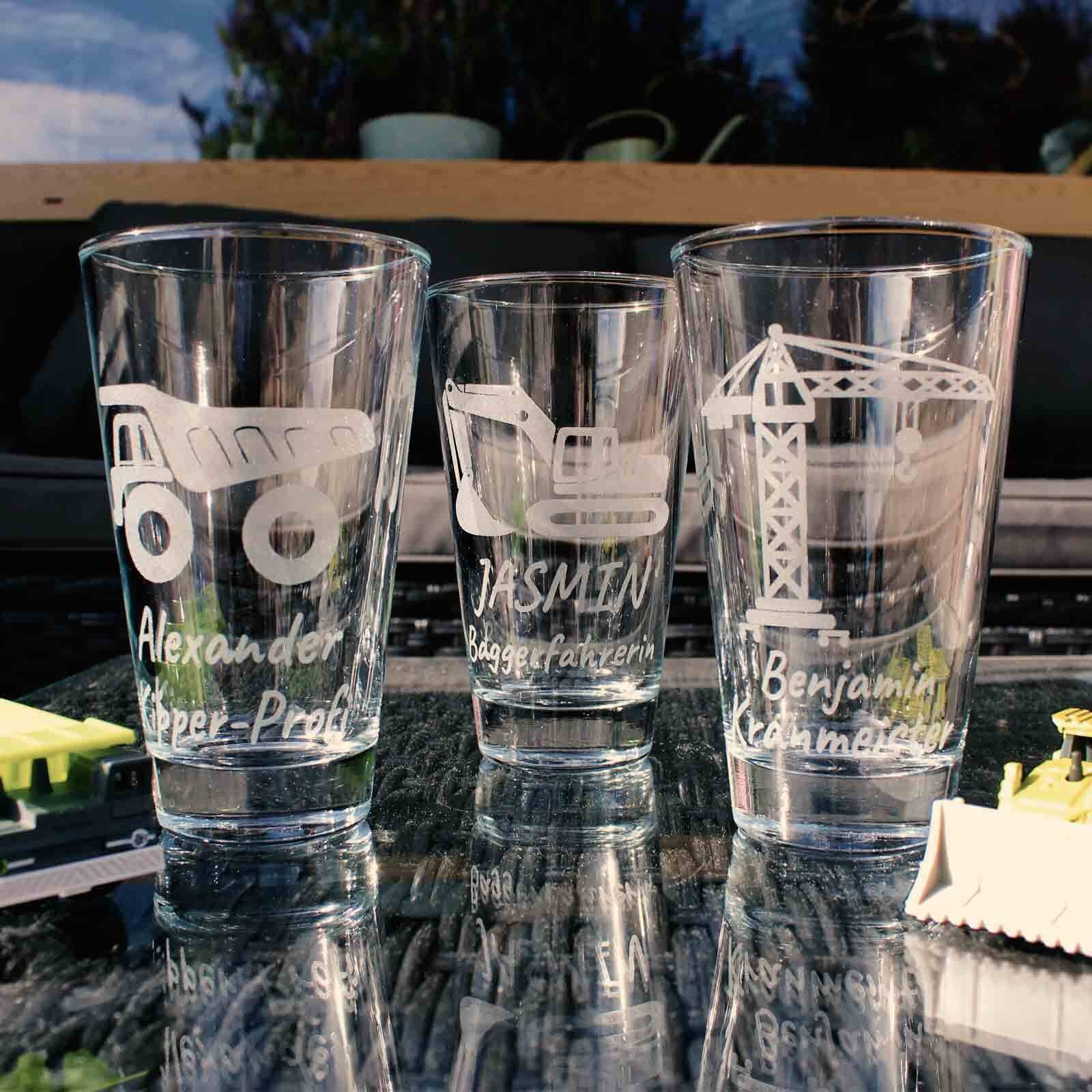 Thumbnail - LUXENTU Kinderbecher "Kinderbecher Kipper 300 ml transparent"